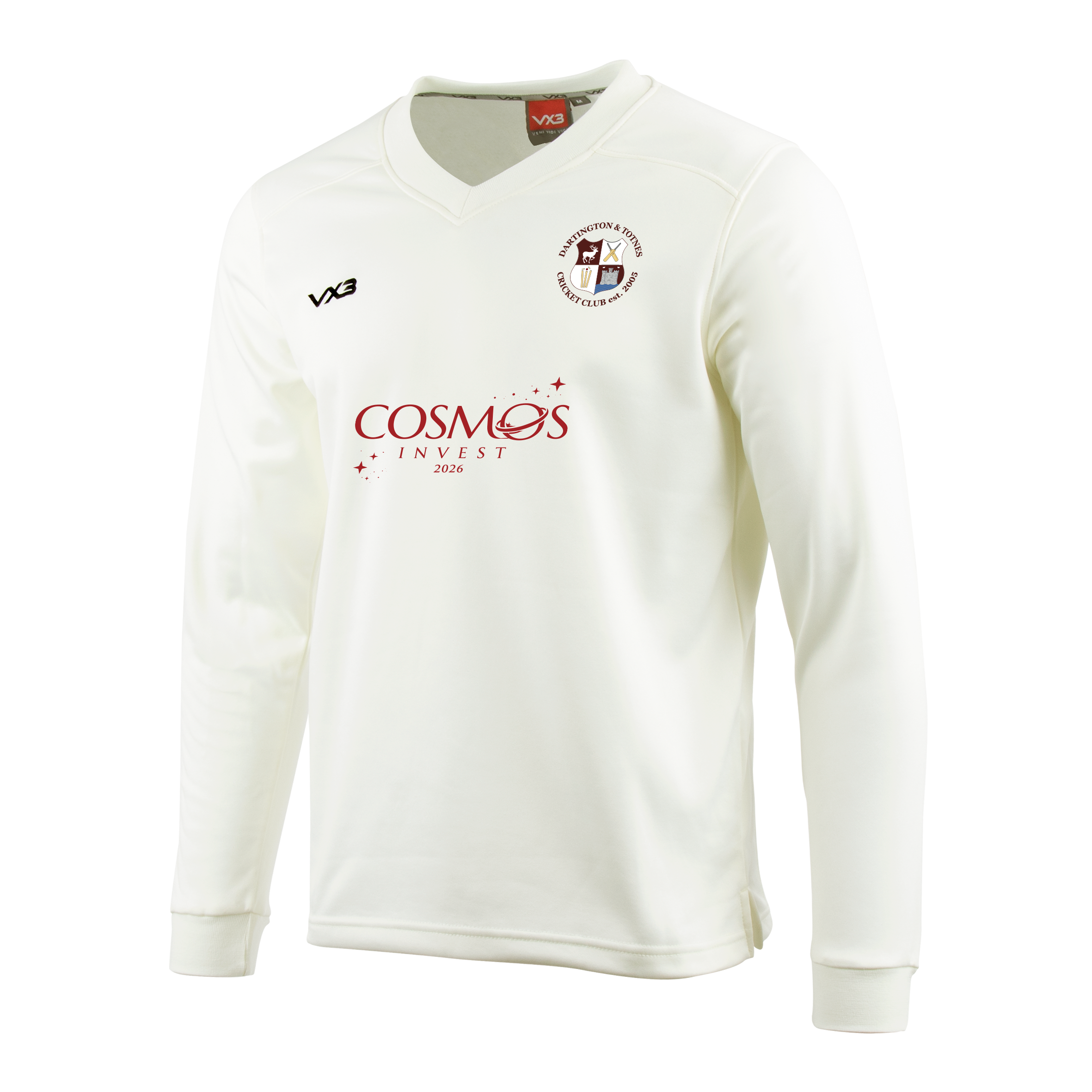 Dartington & Totnes Cricket Club Cricket Whites Sweatshirt Elite Adult Sponsor