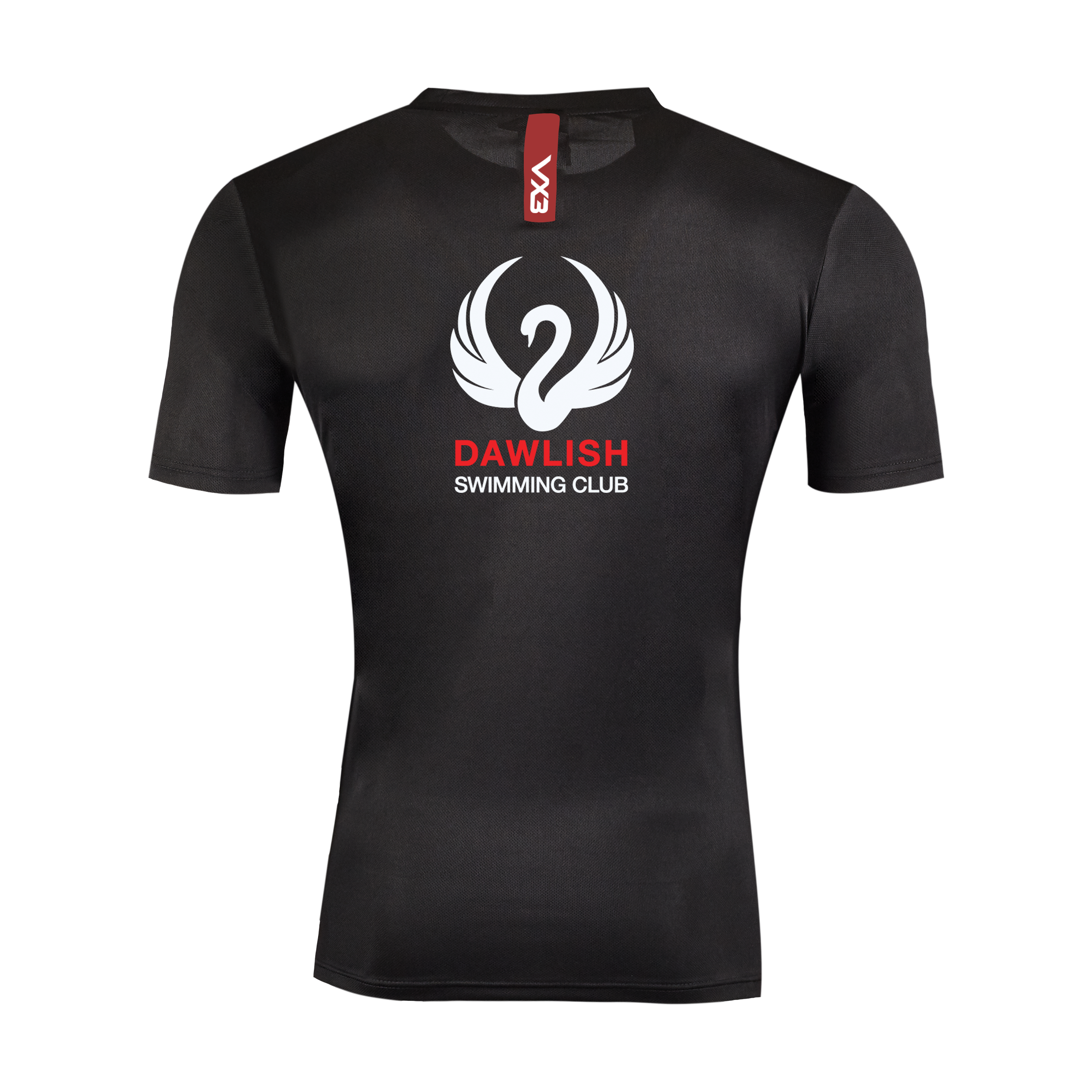 Dawlish Swimming Club Black Backprint Fortis Tee