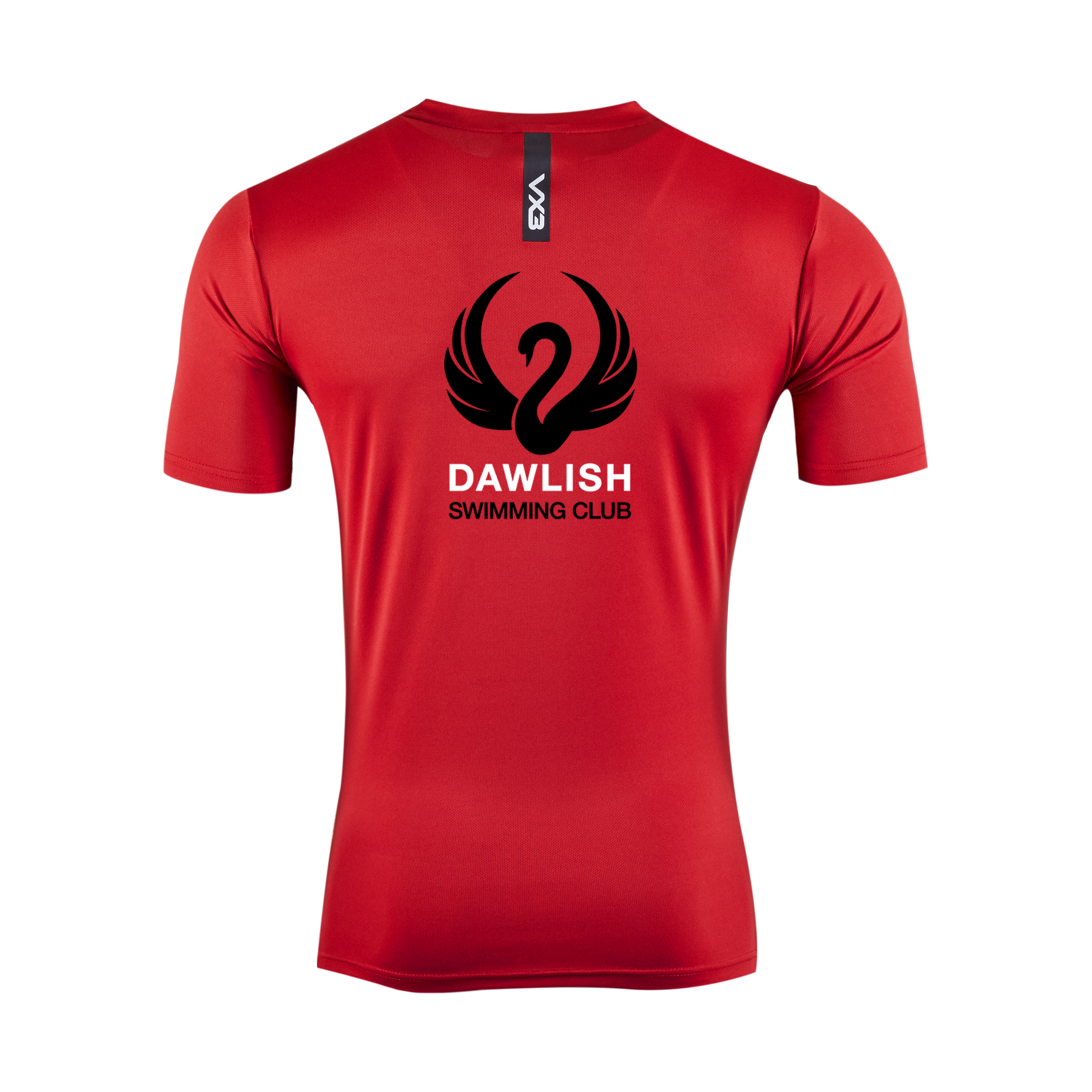 Dawlish Swimming Club Red Backprint Fortis Youth Tee