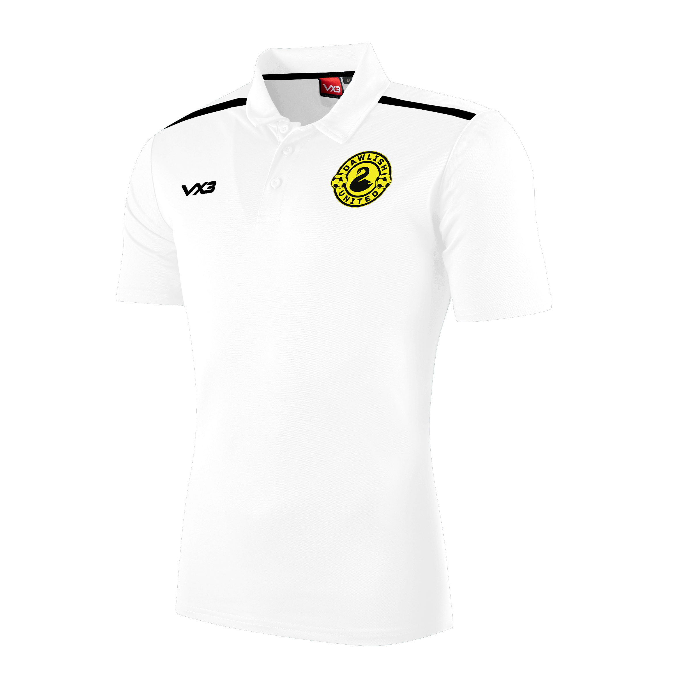 Dawlish United FC Fortis Polo White/Black