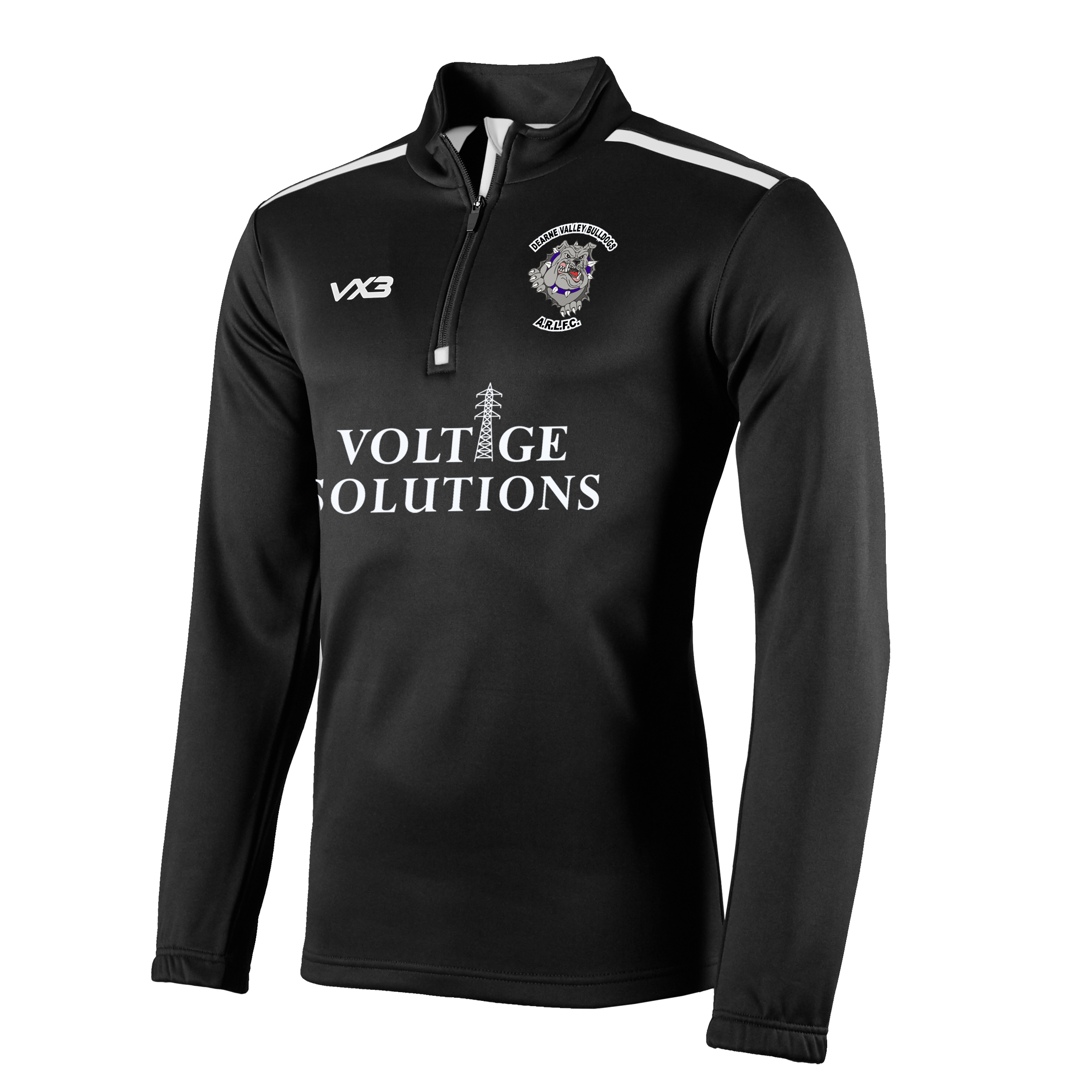 Dearne Valley Bulldogs Fortis Quarter Zip Sweat - Sponsor Print