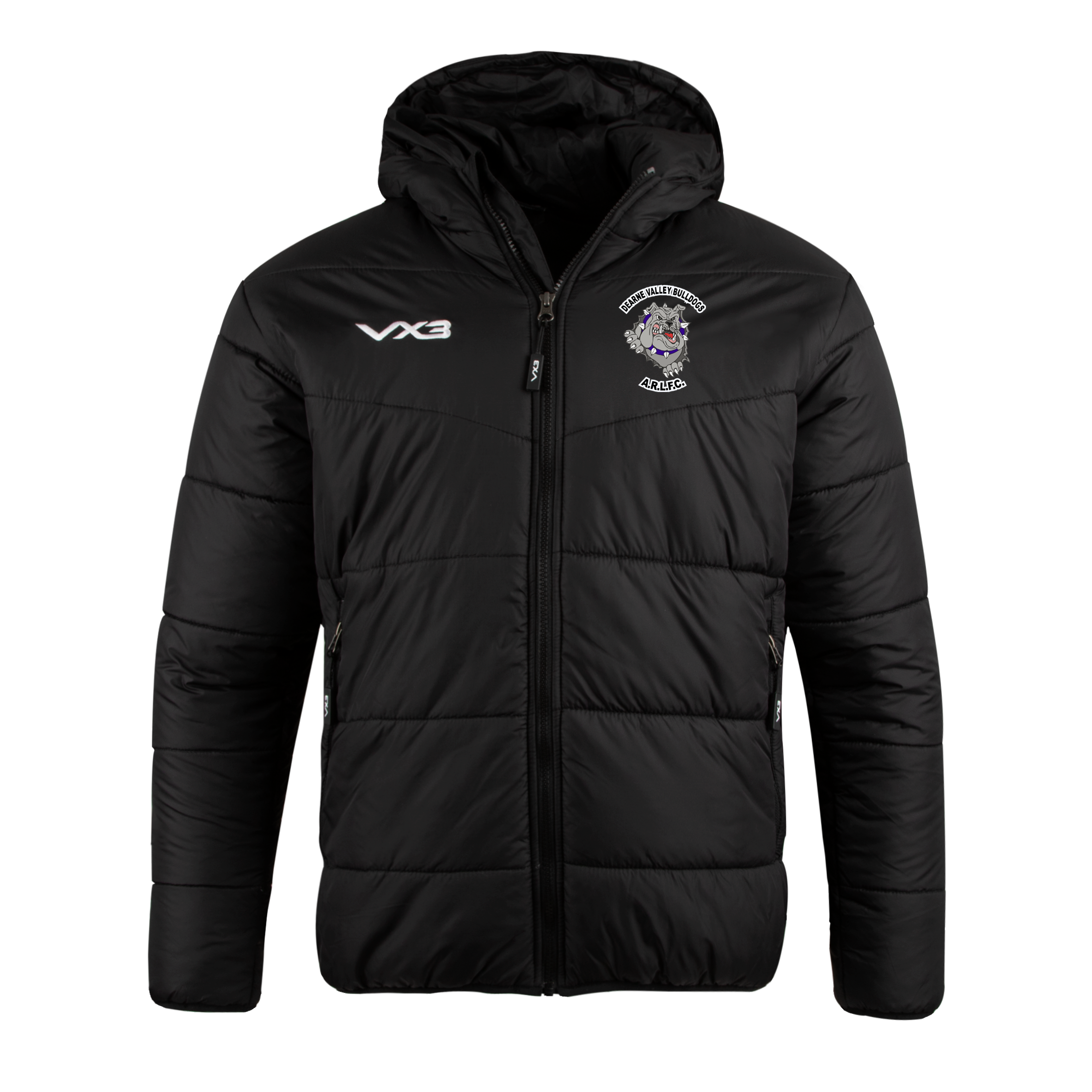 Dearne Valley Bulldogs Lorica Quilted Jacket Youth - Sponsor Print