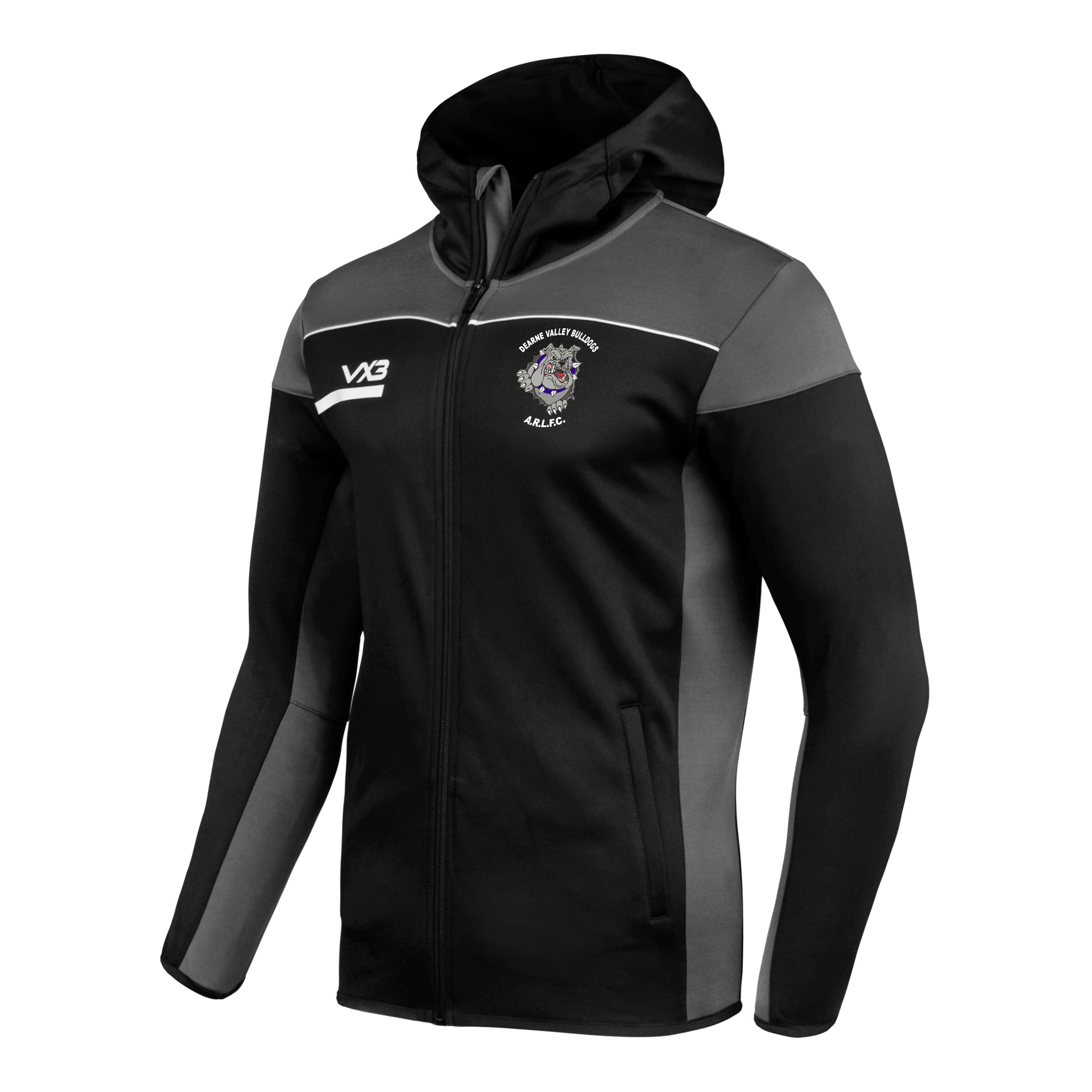Dearne Valley Bulldogs Opus Zoodie - Black Grey