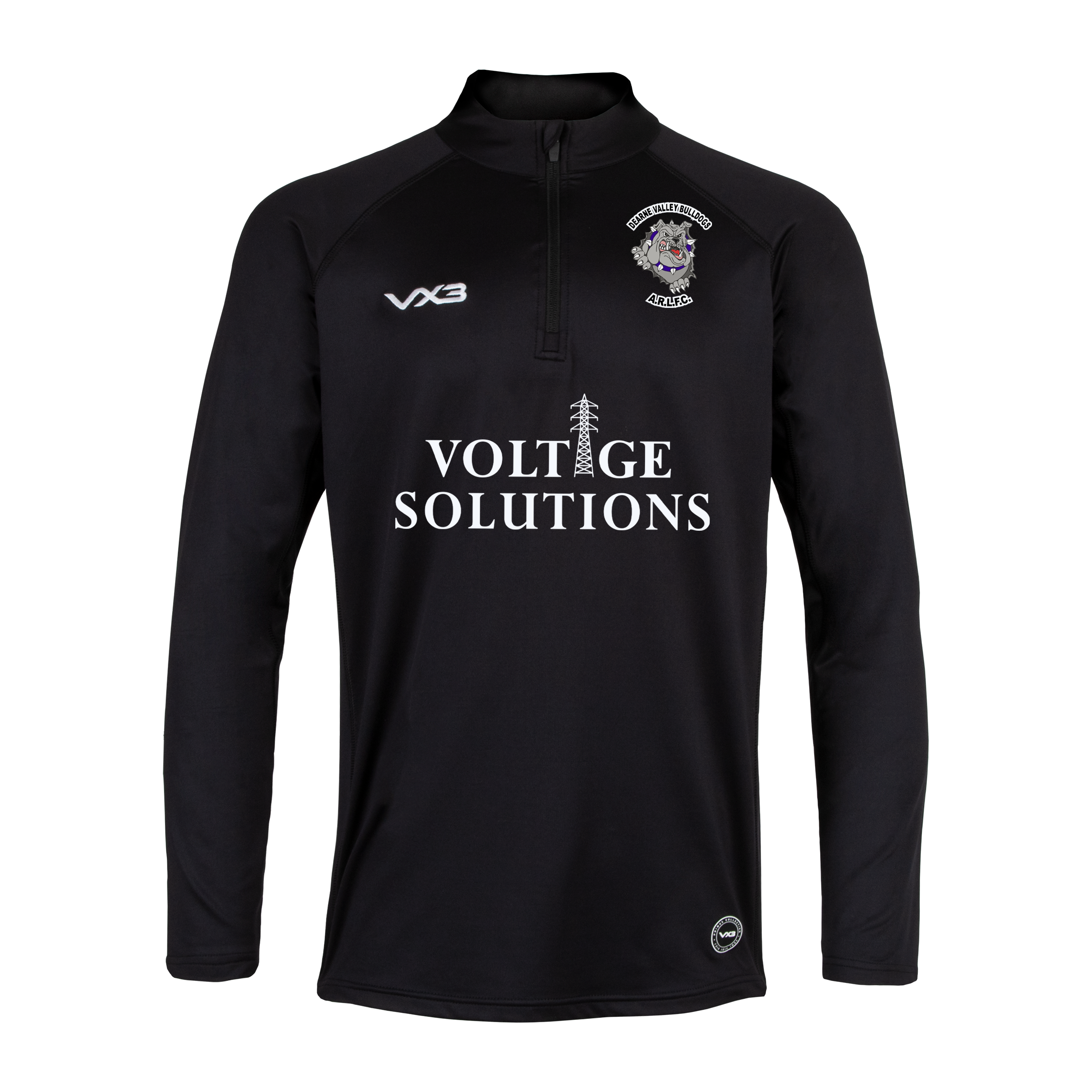 Dearne Valley Bulldogs Primus Youth Quarter Zip - Sponsor Print
