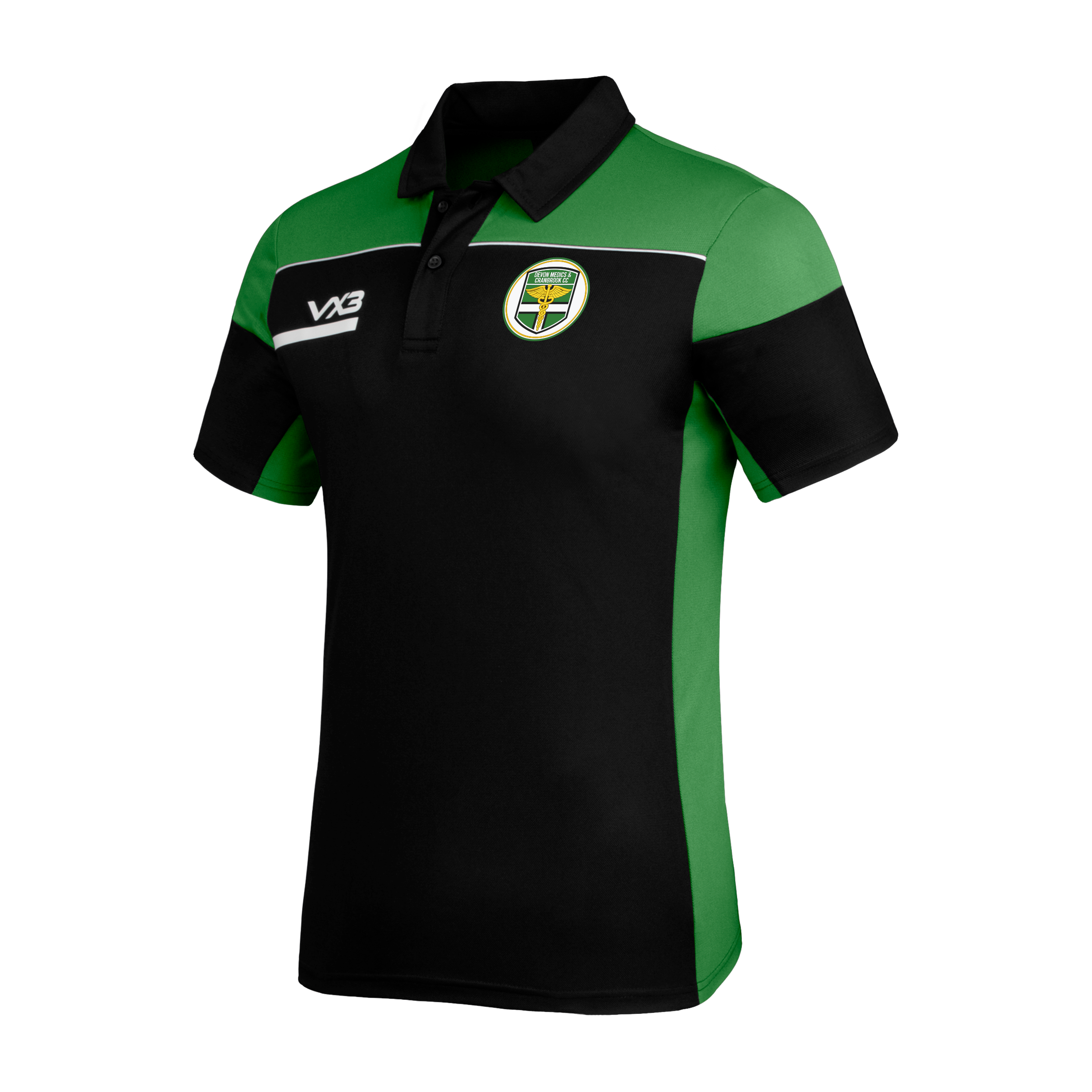 Devon Medics and Cranbrook Cricket Club Opus Polo - Black Emerald