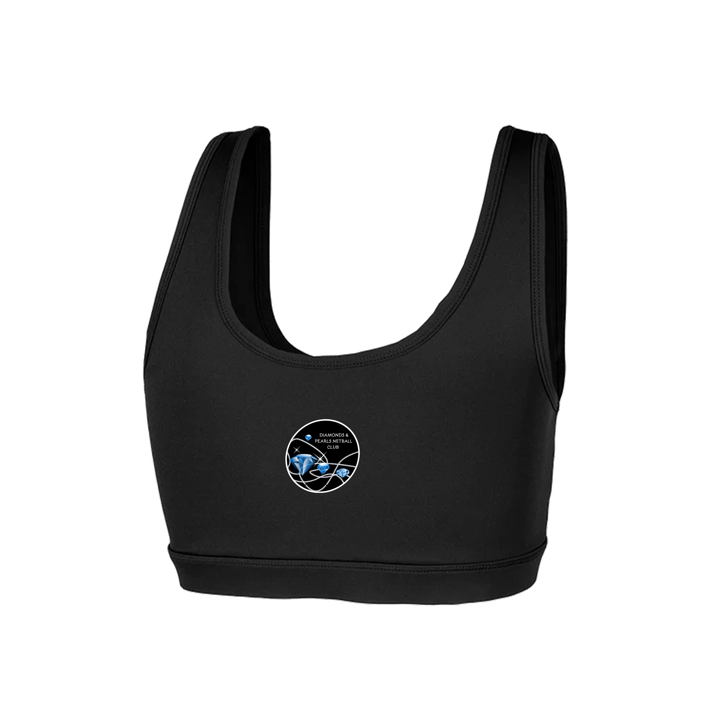 Diamonds and Pearls Netball  Actus Performance Sports Bra