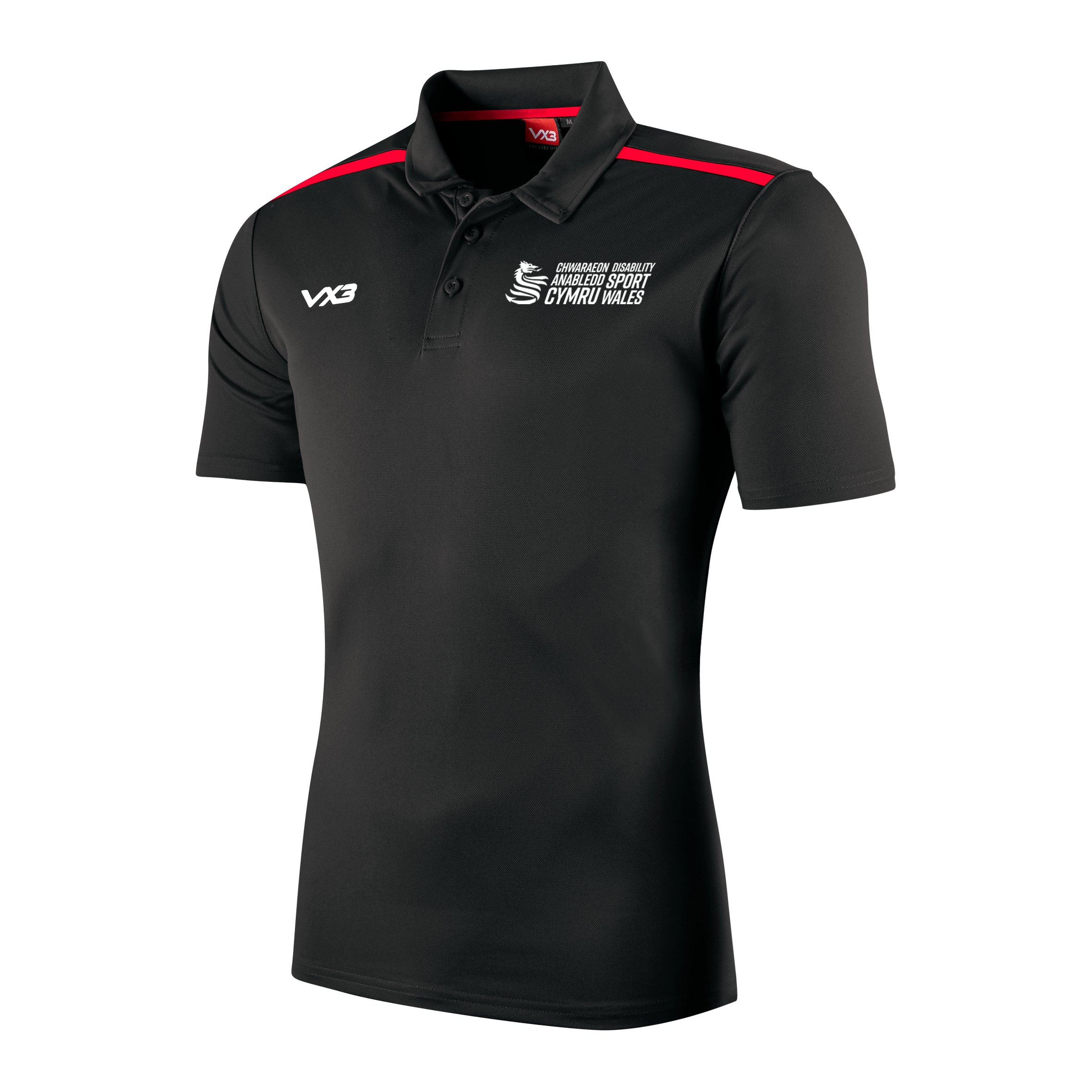 Disability Sport Wales Fortis Polo Black