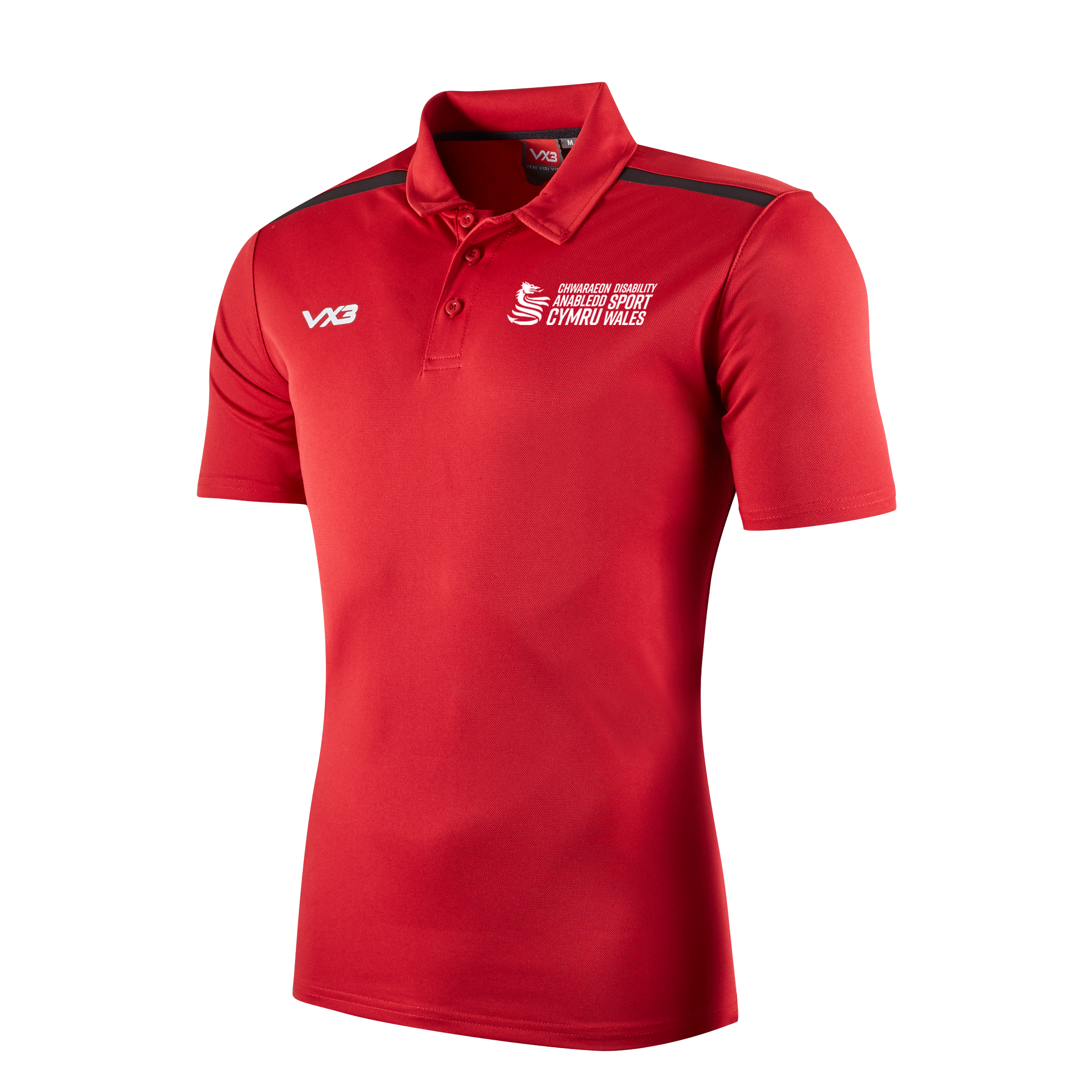 Disability Sport Wales Fortis Youth Polo Red