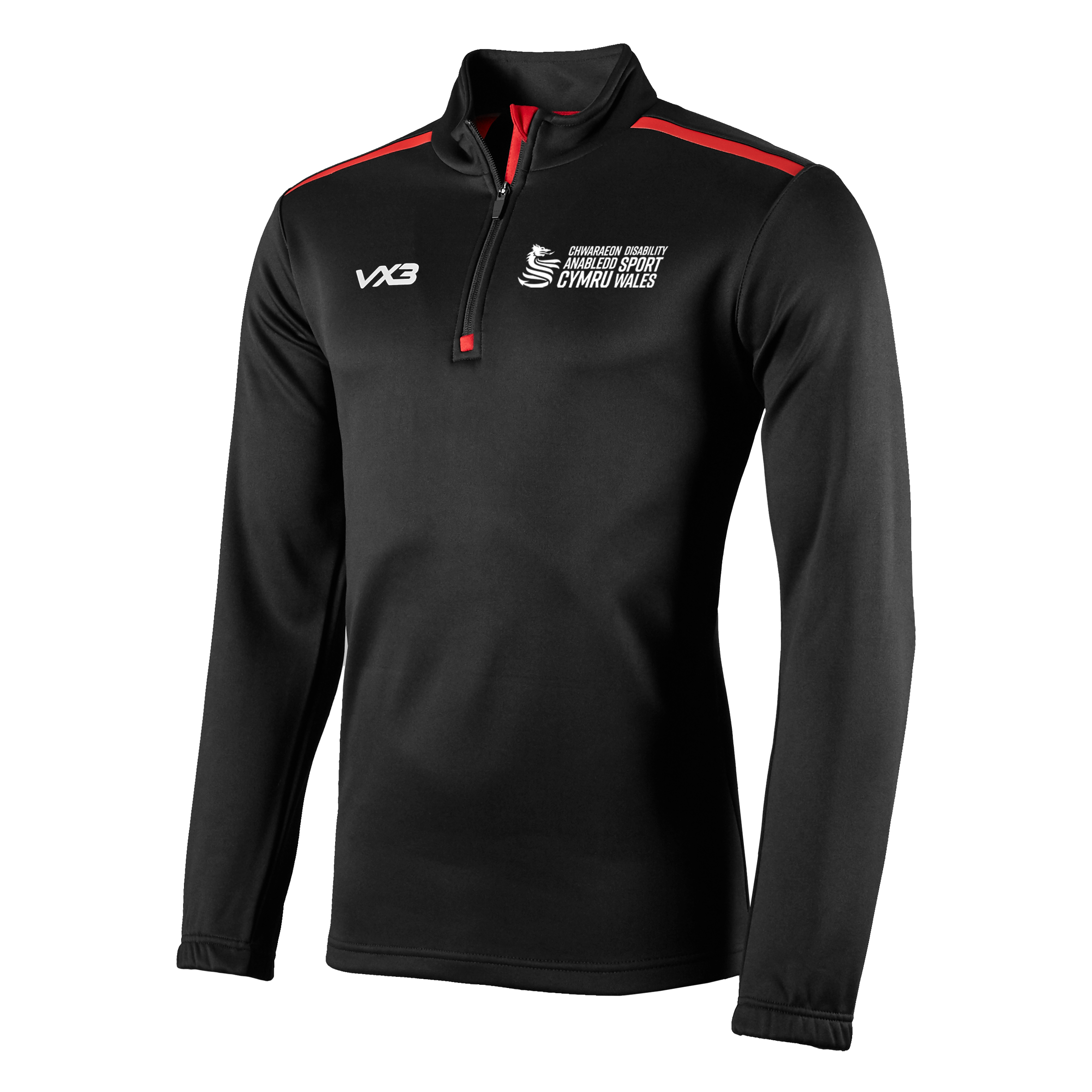 Disability Sport Wales Fortis Youth Half Zip Sweat Black