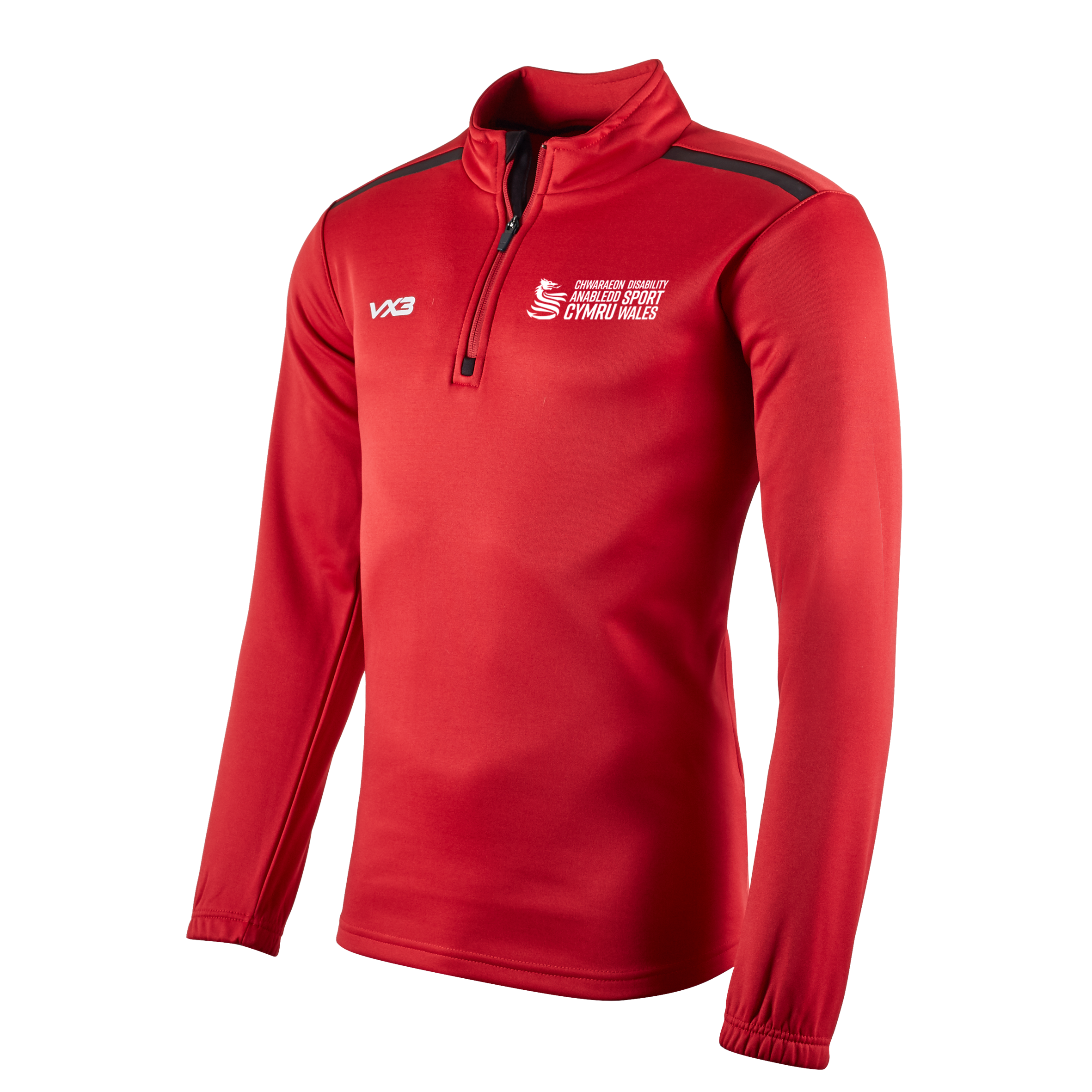 Disability Sport Wales Fortis Half Zip Sweat Red