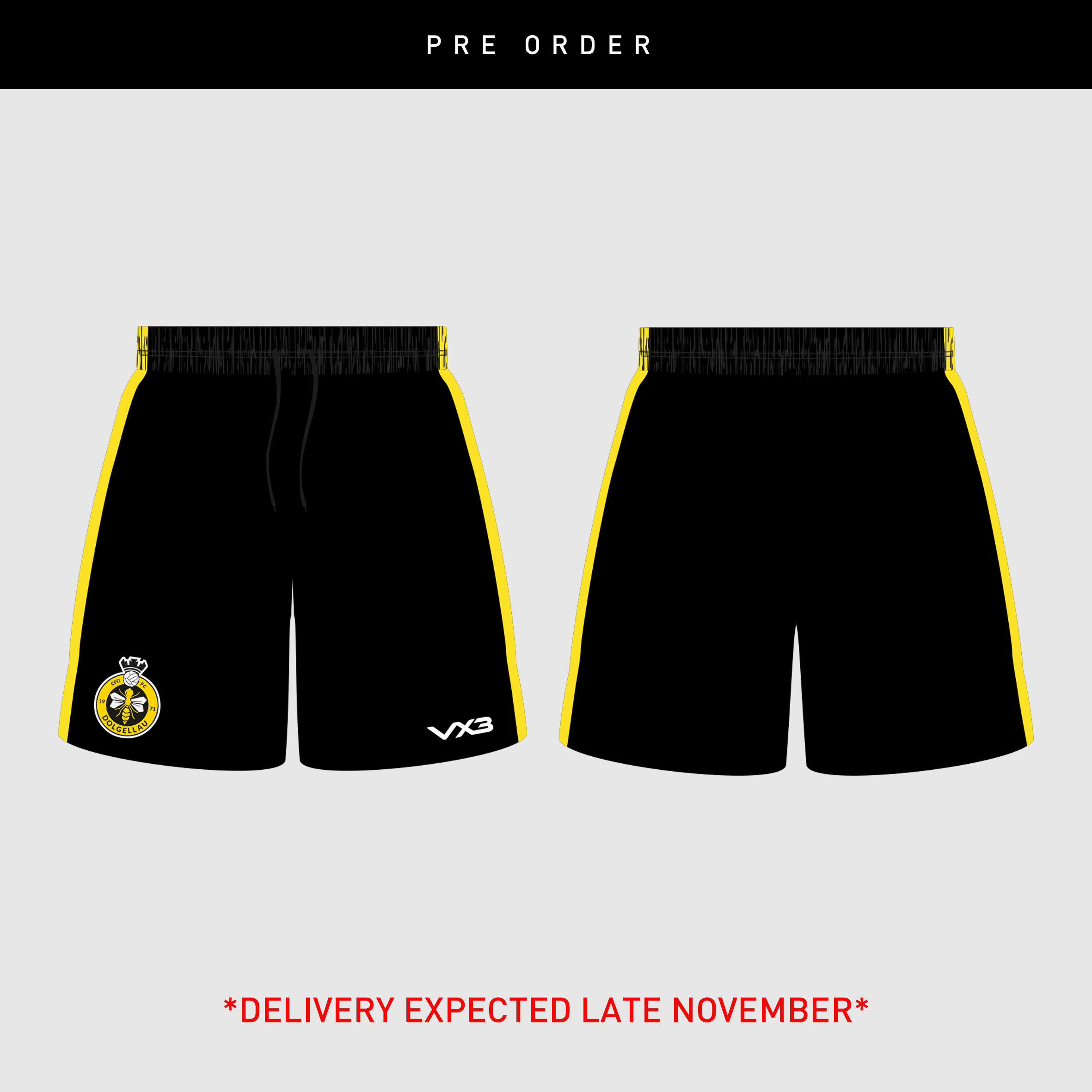 Dolgellau AFC 26/27 Youth Home Playing Shorts