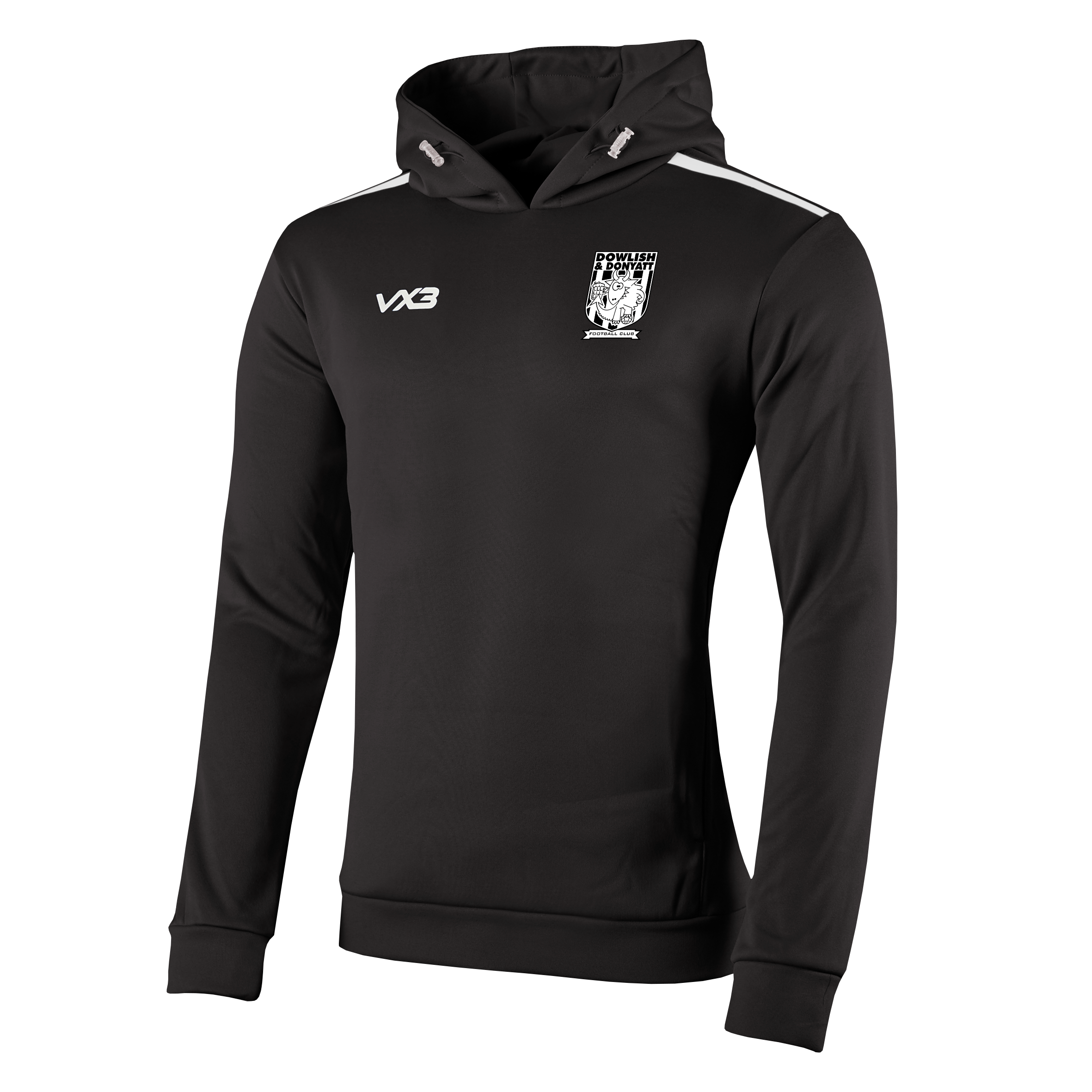Dowlish & Donyatt FC Fortis Hoodie Black/White