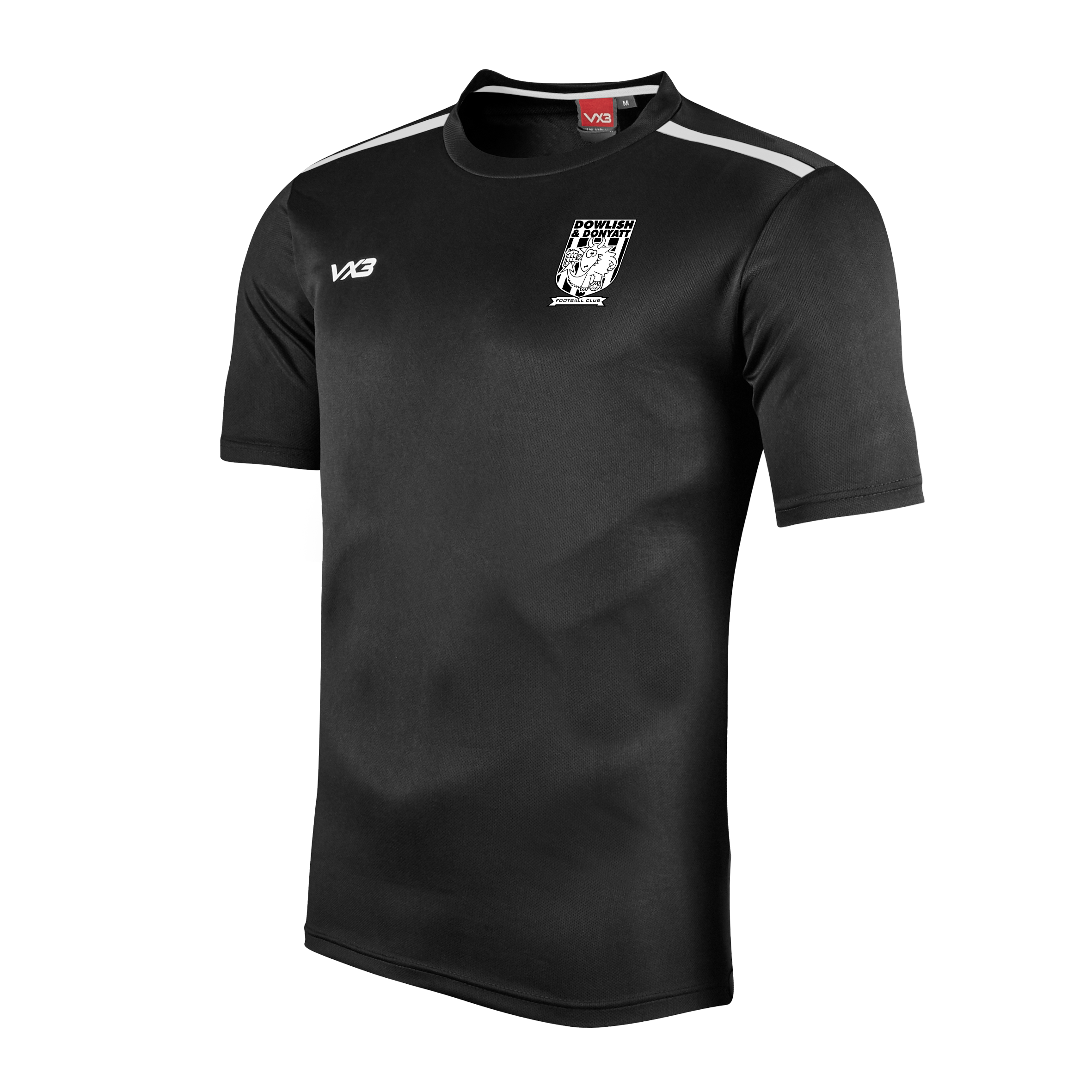 Dowlish & Donyatt FC Fortis Tee Black/White