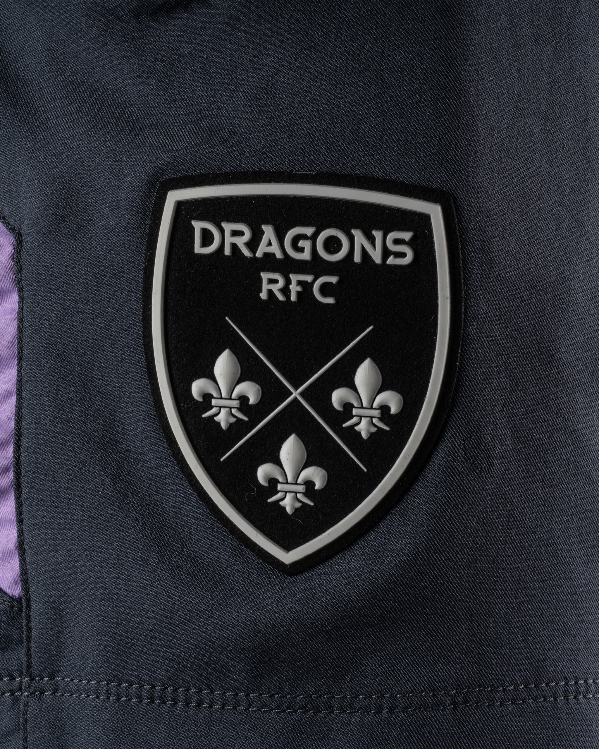 Dragons RFC 24/25 Youth Quadrigo Gym Shorts - Gun Metal Grey/Lavender
