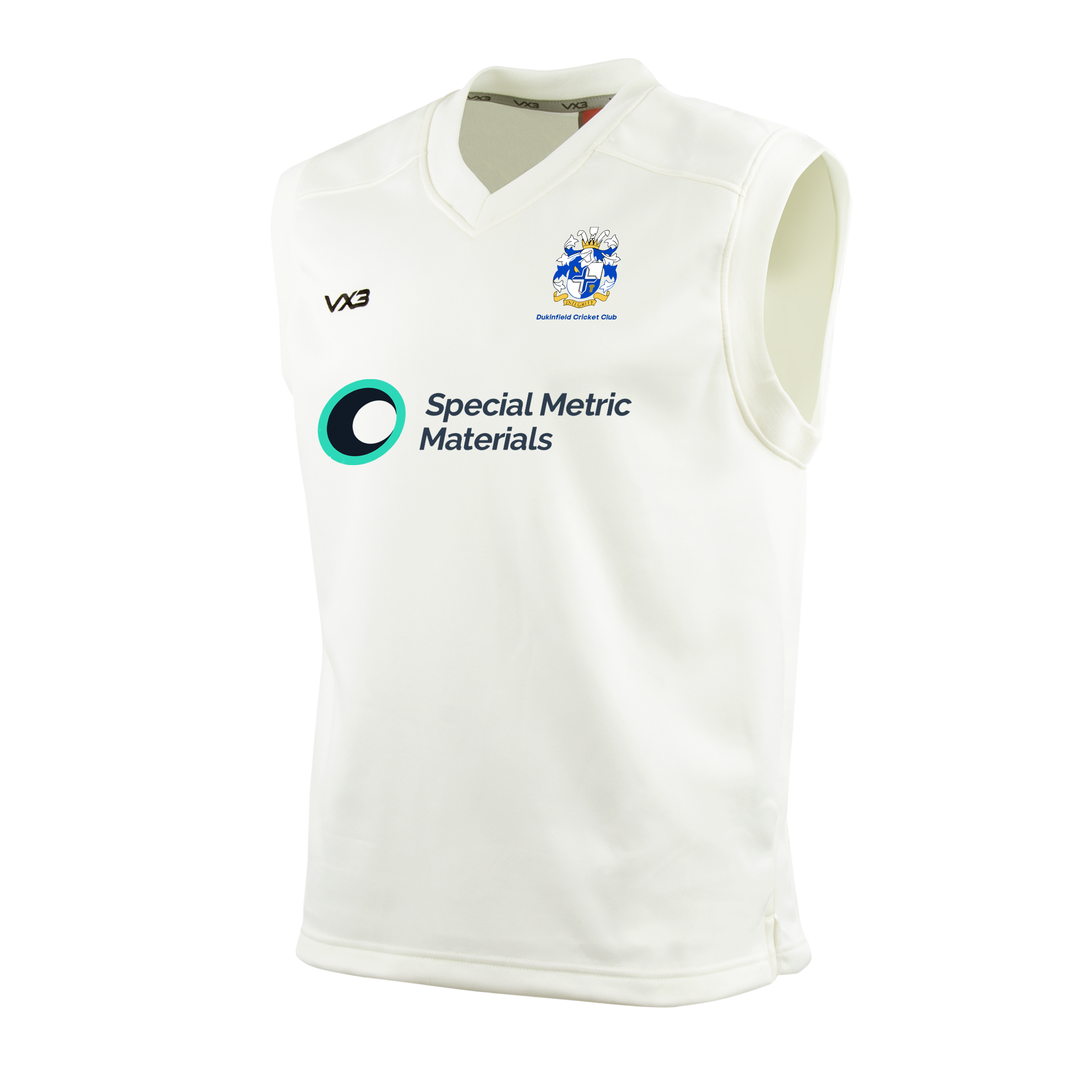 Dukinfield Cricket Club Cricket Whites Slipover Elite - ADULT SPONSOR