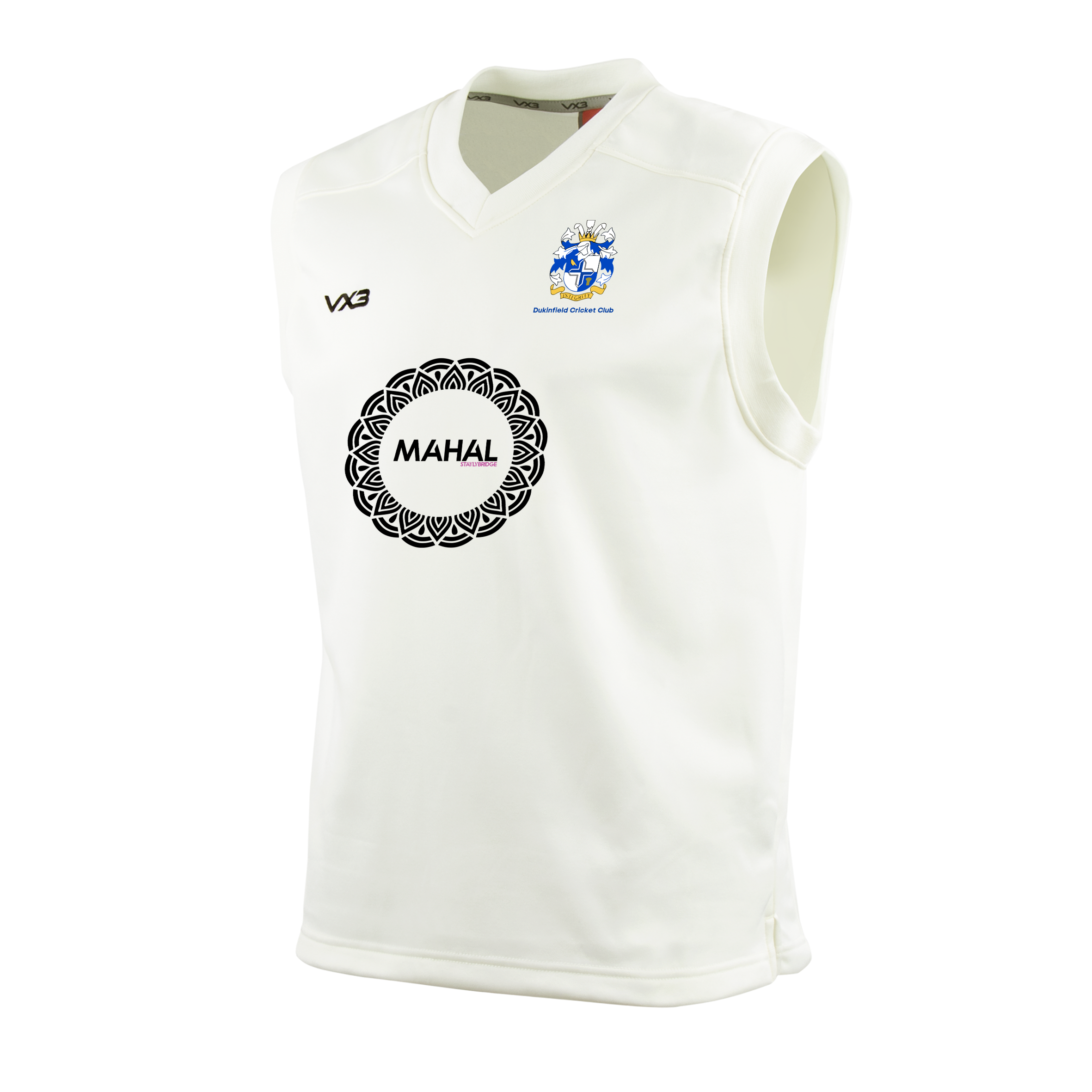 Dukinfield Cricket Club Cricket Whites Slipover Elite - YOUTH SPONSOR