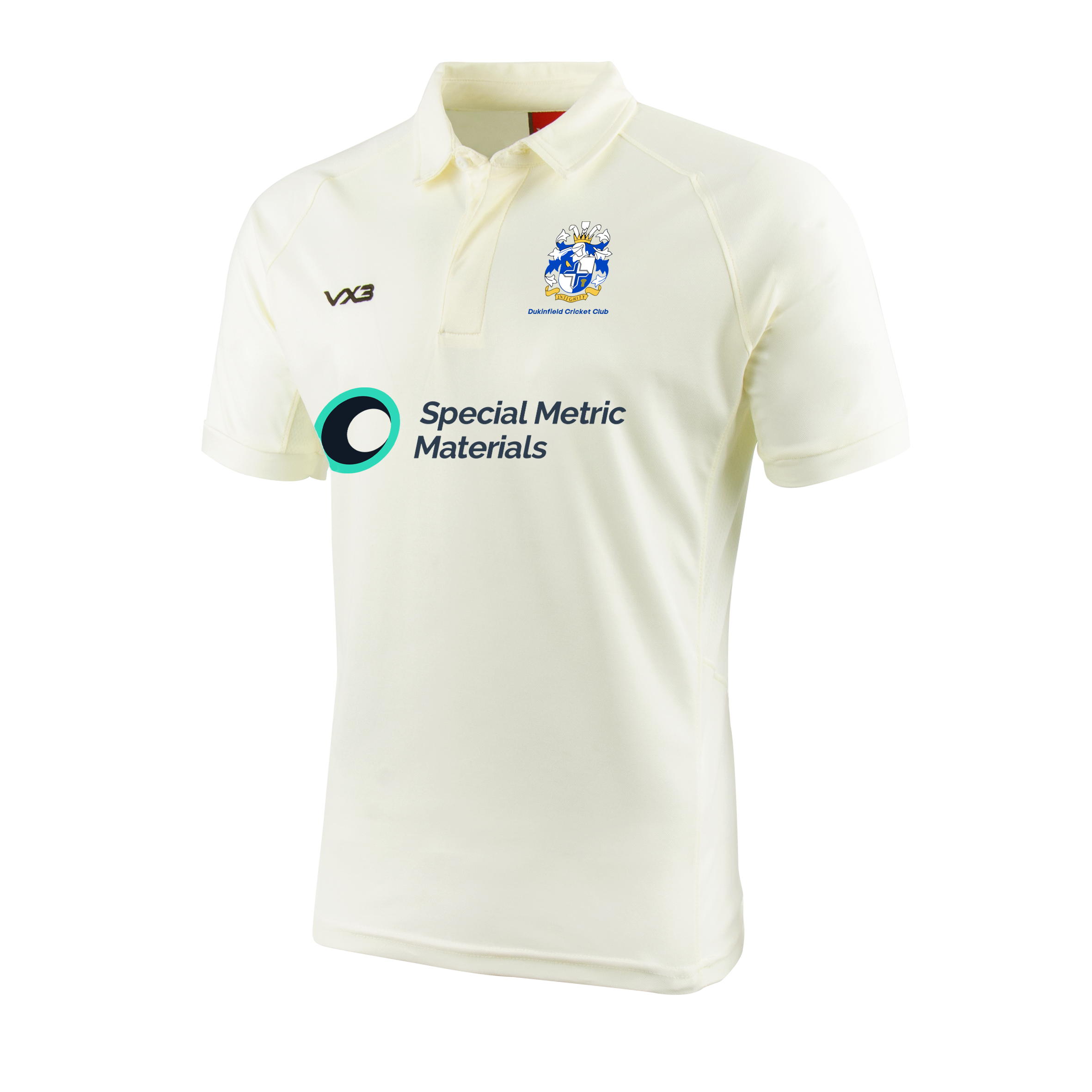 Dukinfield Cricket Club Cricket Whites Short Sleeve Shirt - ADULTS SPONSOR