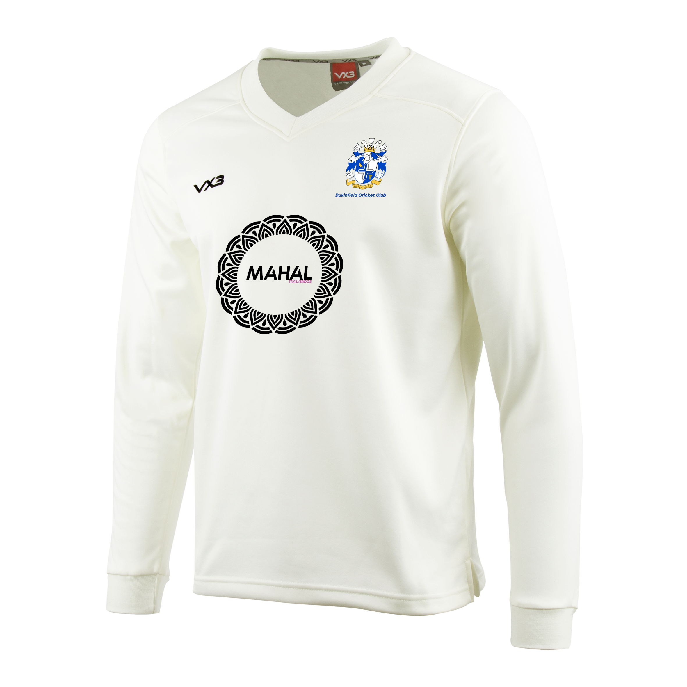 Dukinfield Cricket Club Cricket Whites Sweatshirt Elite - YOUTH SPONSOR