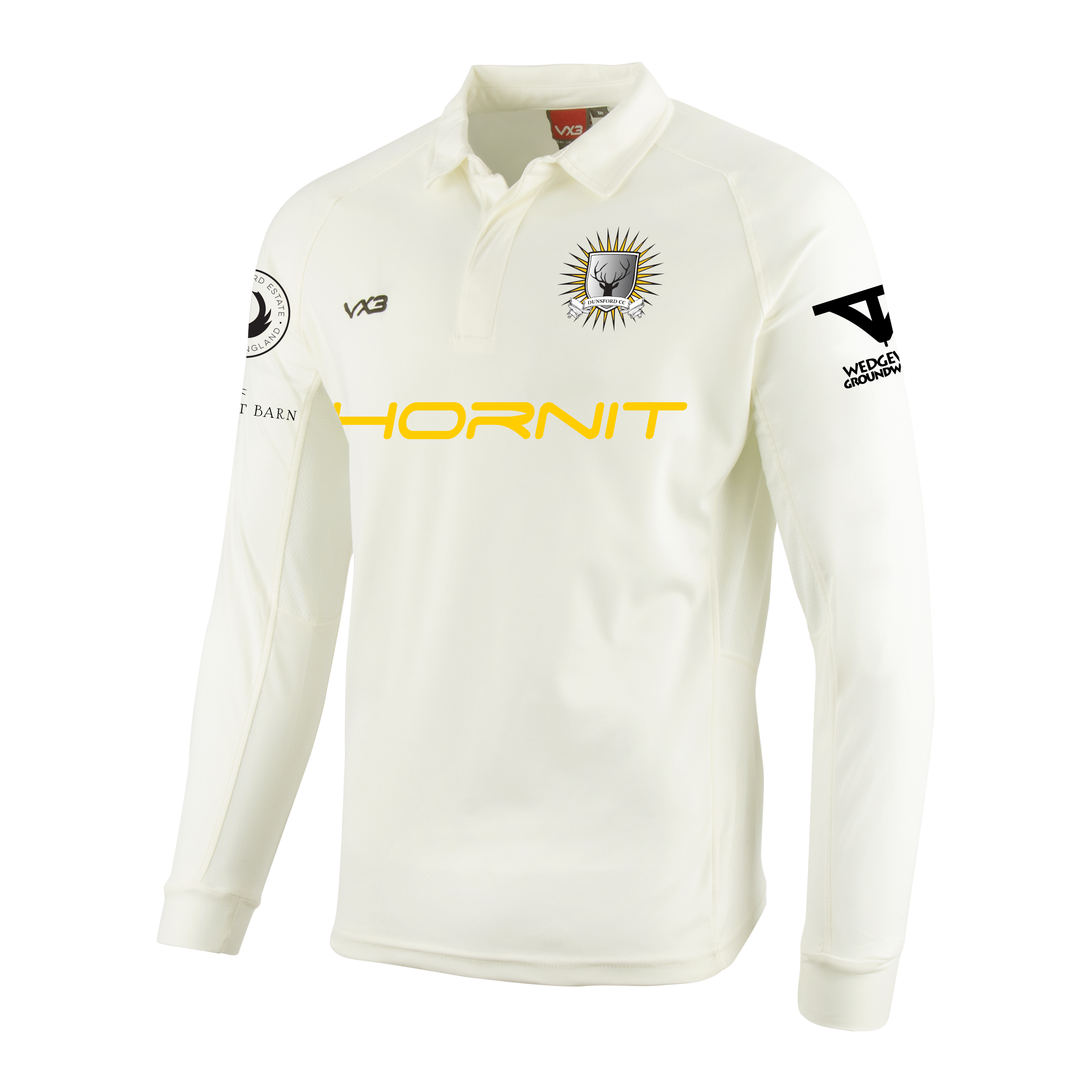Dunsford Cricket Club Cricket Whites Long Sleeve Shirt