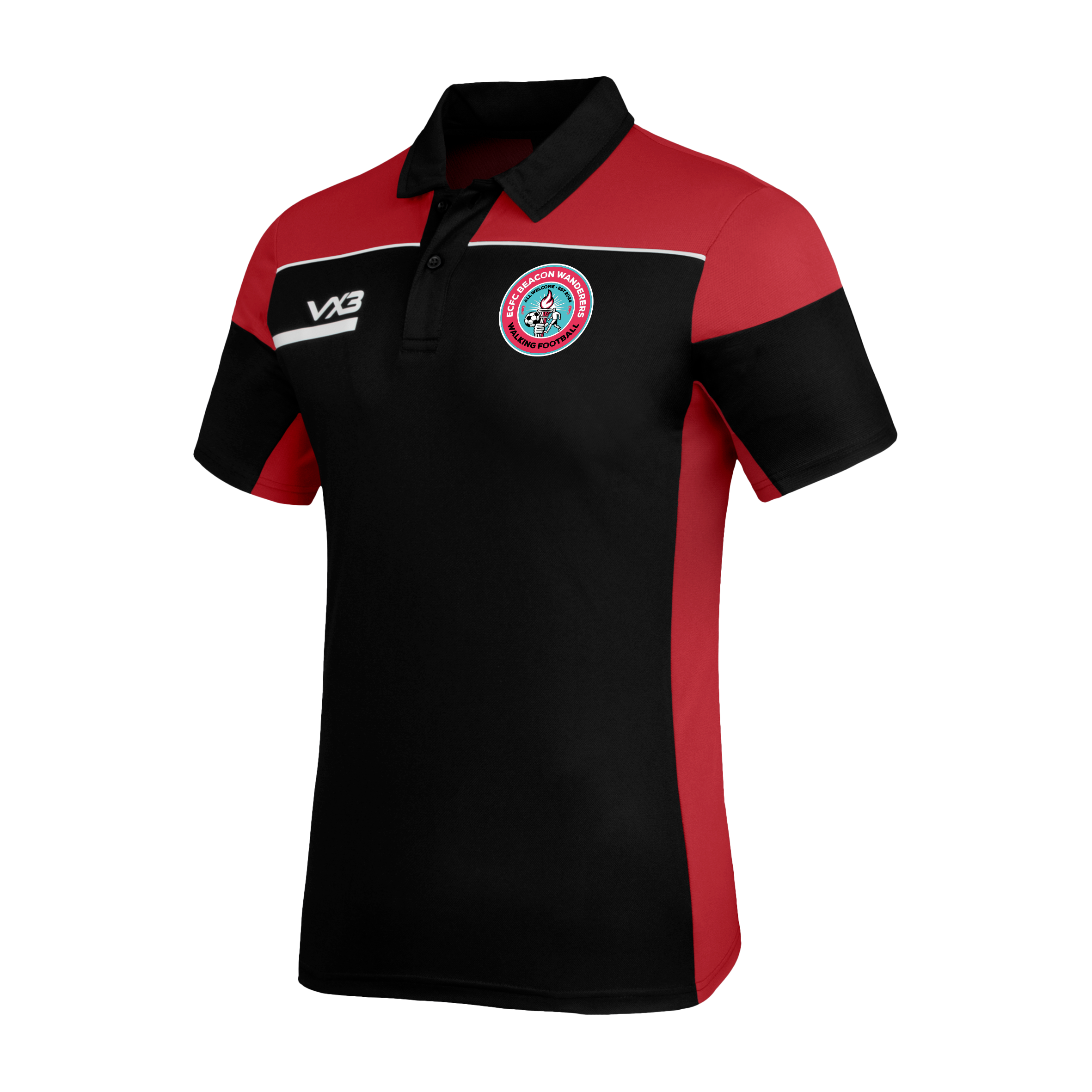 ECFC Beacon Wanderers Opus Polo - Black Red