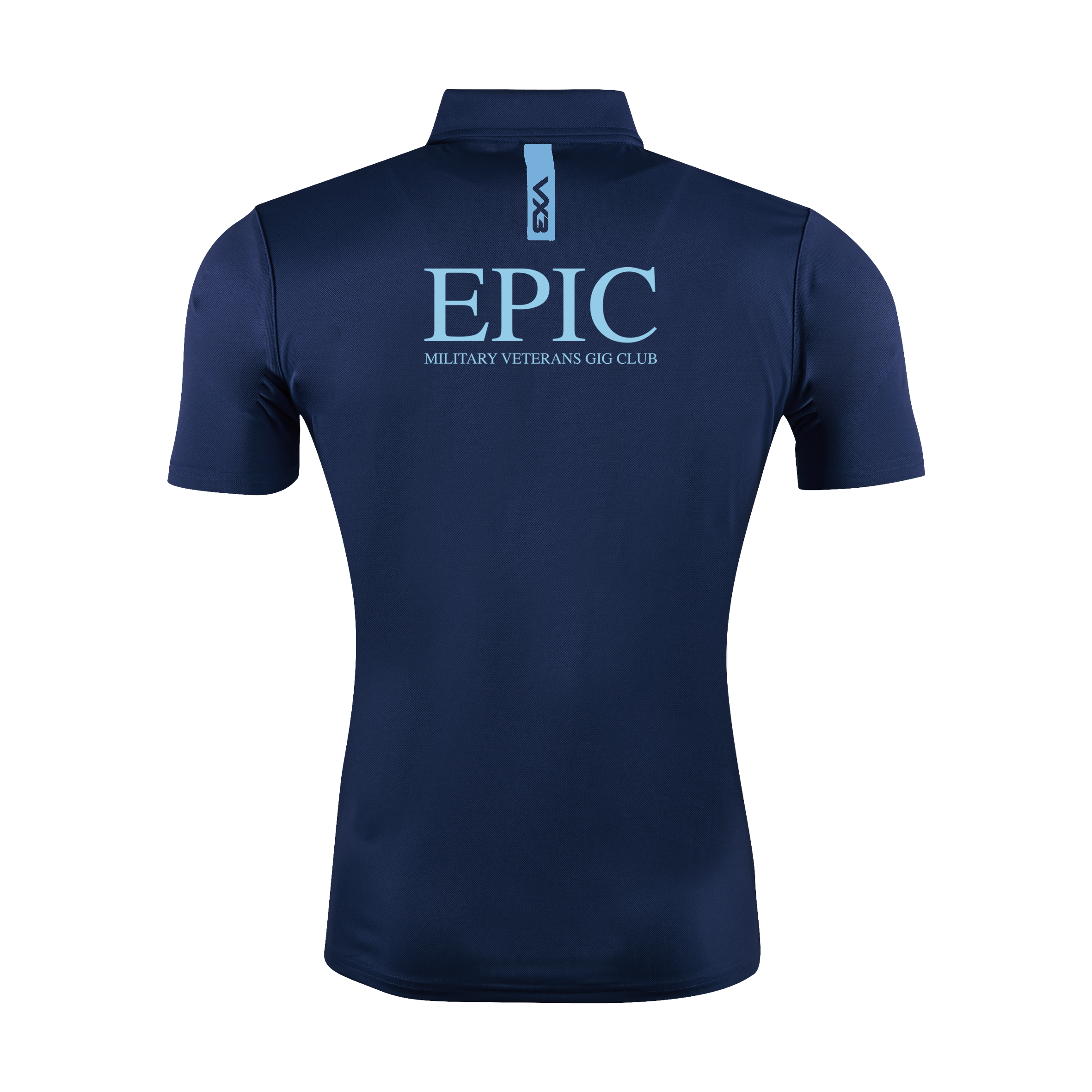 EPIC Gigability Gig Club Navy/Sky Fortis Polo