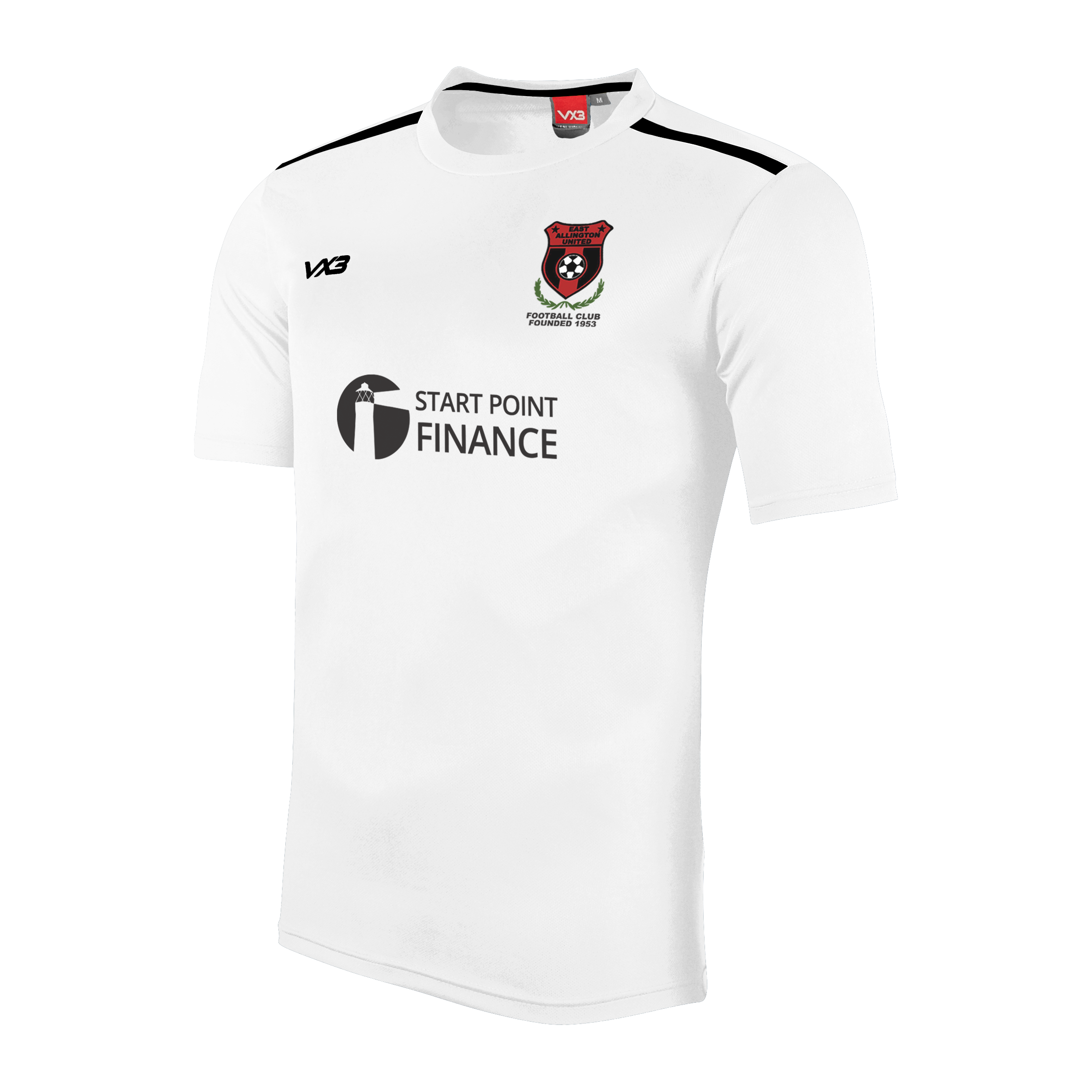 East Allington United Fortis Tee White/Black