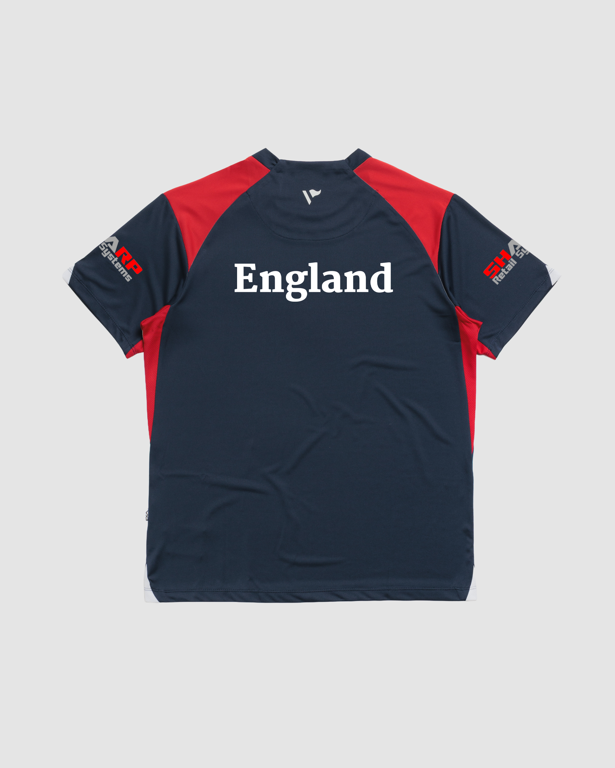 England Disabled Angling Team Vertex Tee -Navy/Red/White