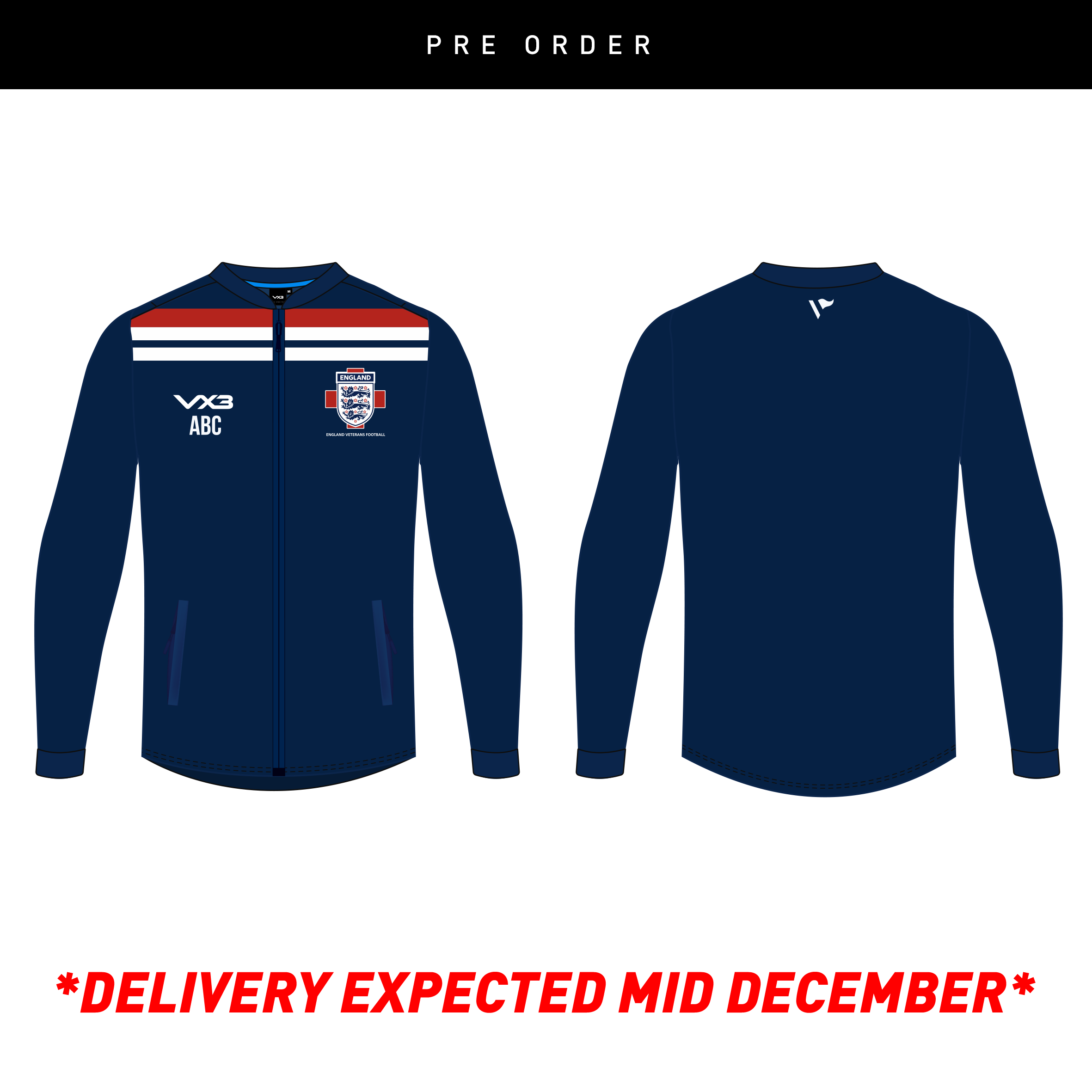 England Veterans FC Anthem Jackets
