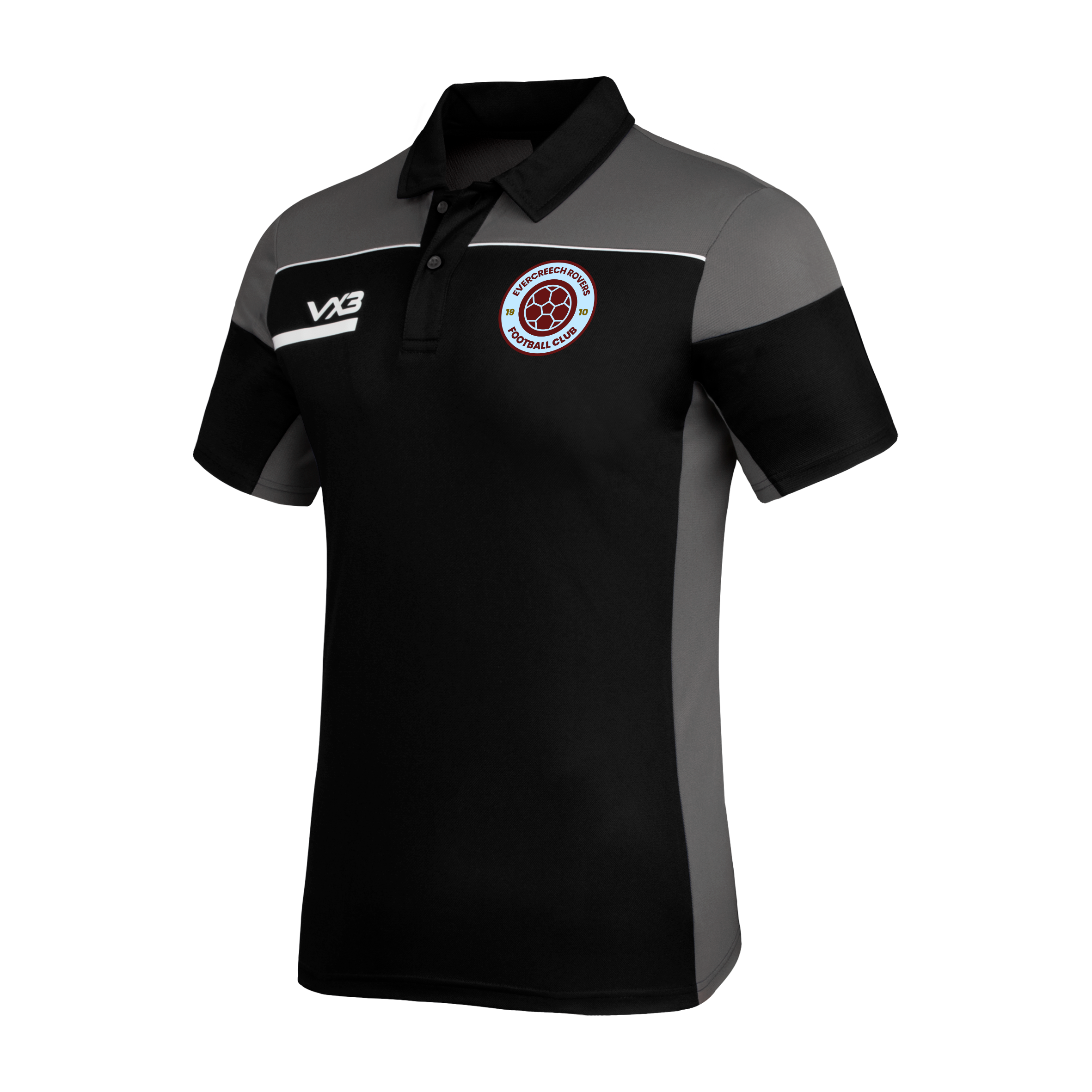 Evercreech Rovers FC Opus Polo - Black Grey