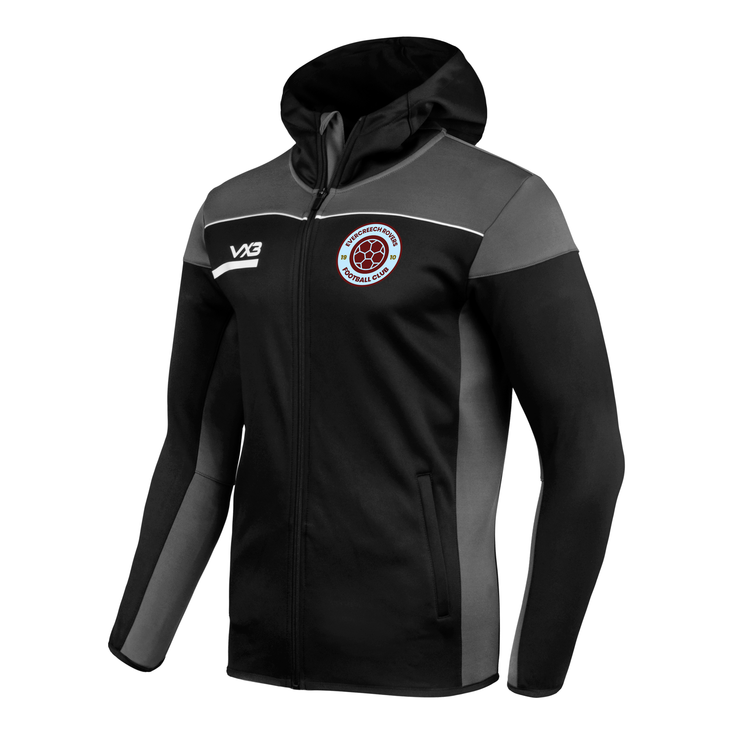 Evercreech Rovers FC Opus Zoodie - Black Grey