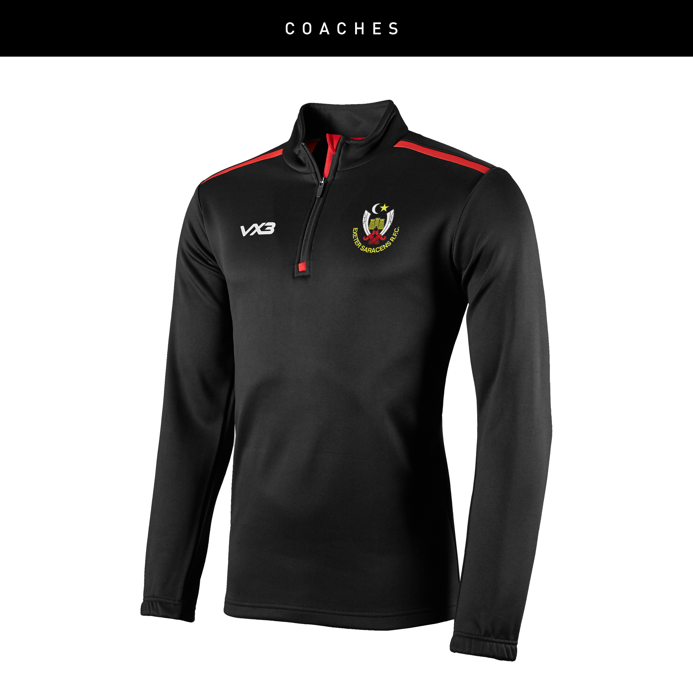 Exeter Saracens RFC Coaches Fortis Quarter Zip Sweat