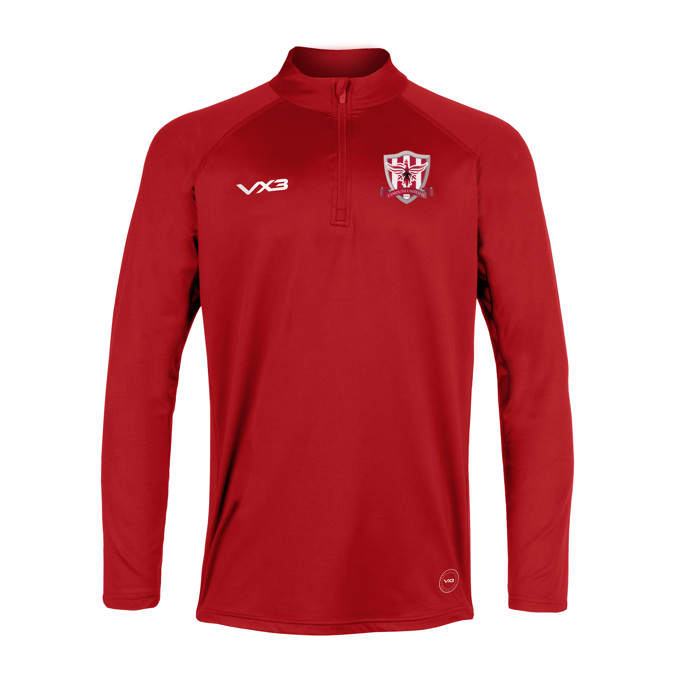 Exmouth United FC Primus Youth Quarter Zip Red