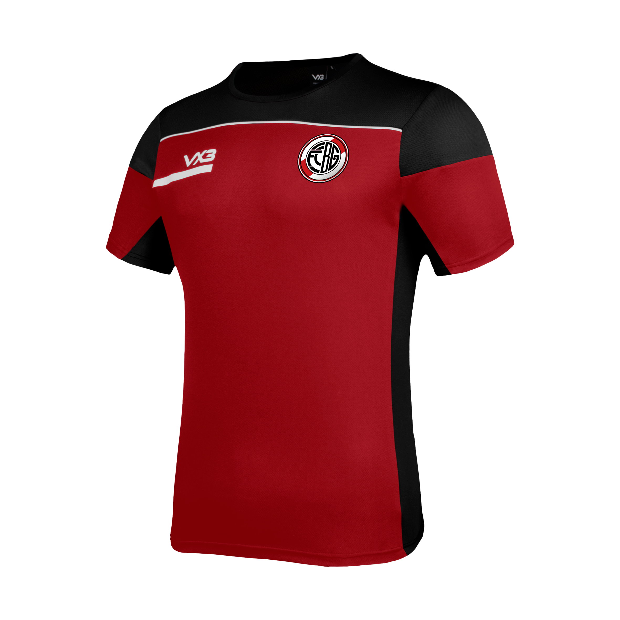 FC Blaenau Gwent Opus Tee Youth - Red Black