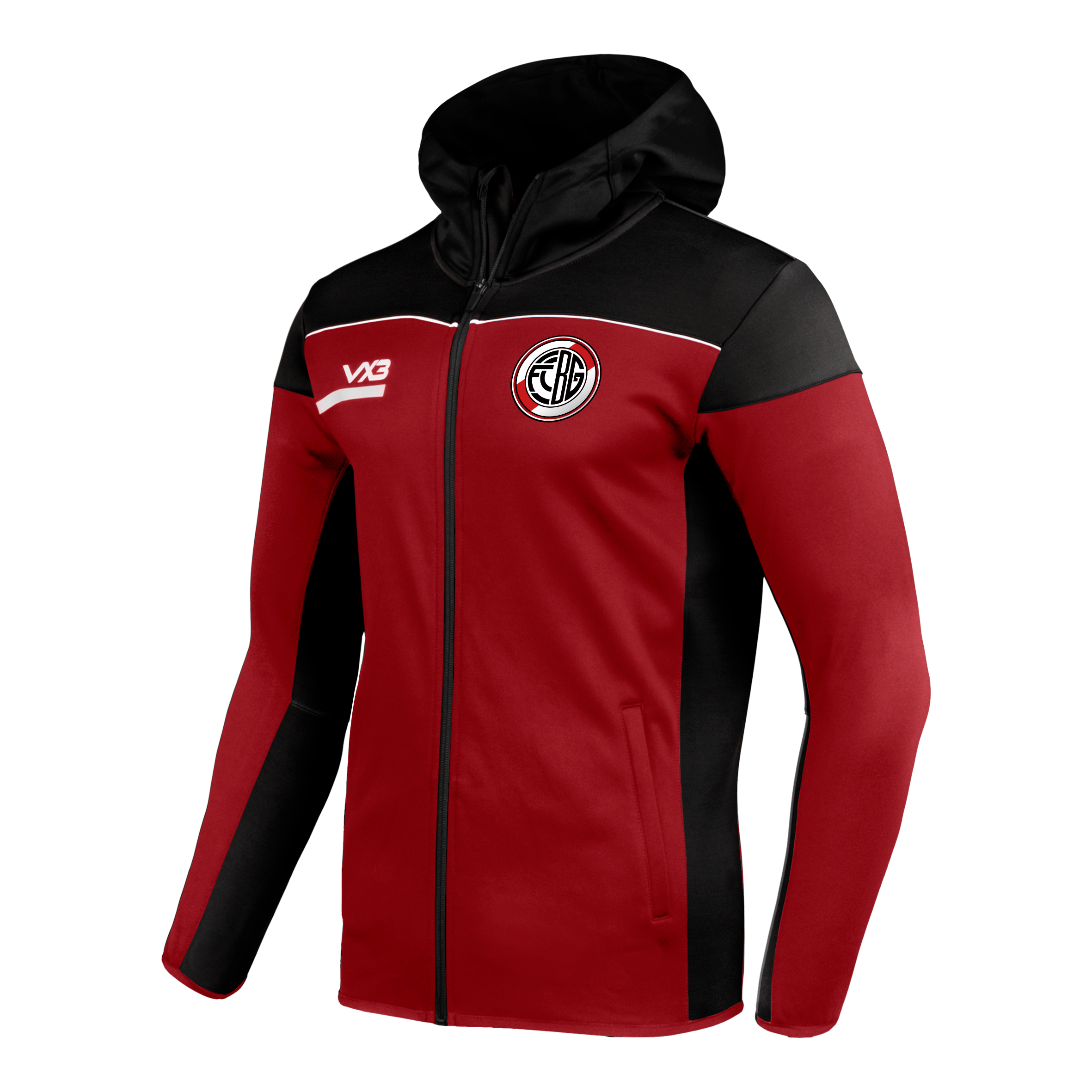 FC Blaenau Gwent Opus Zoodie - Red Black