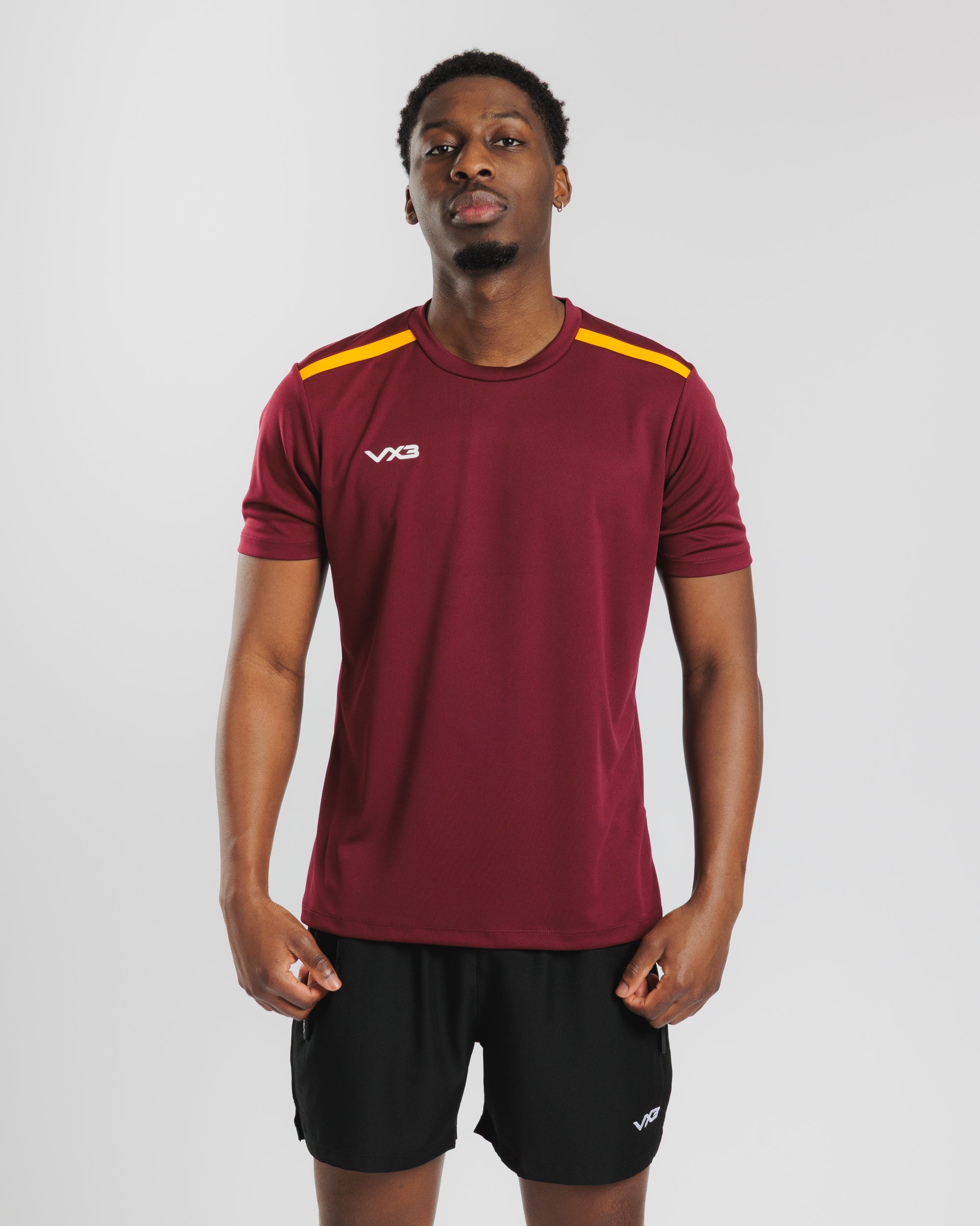 Fortis Tee Maroon/Amber