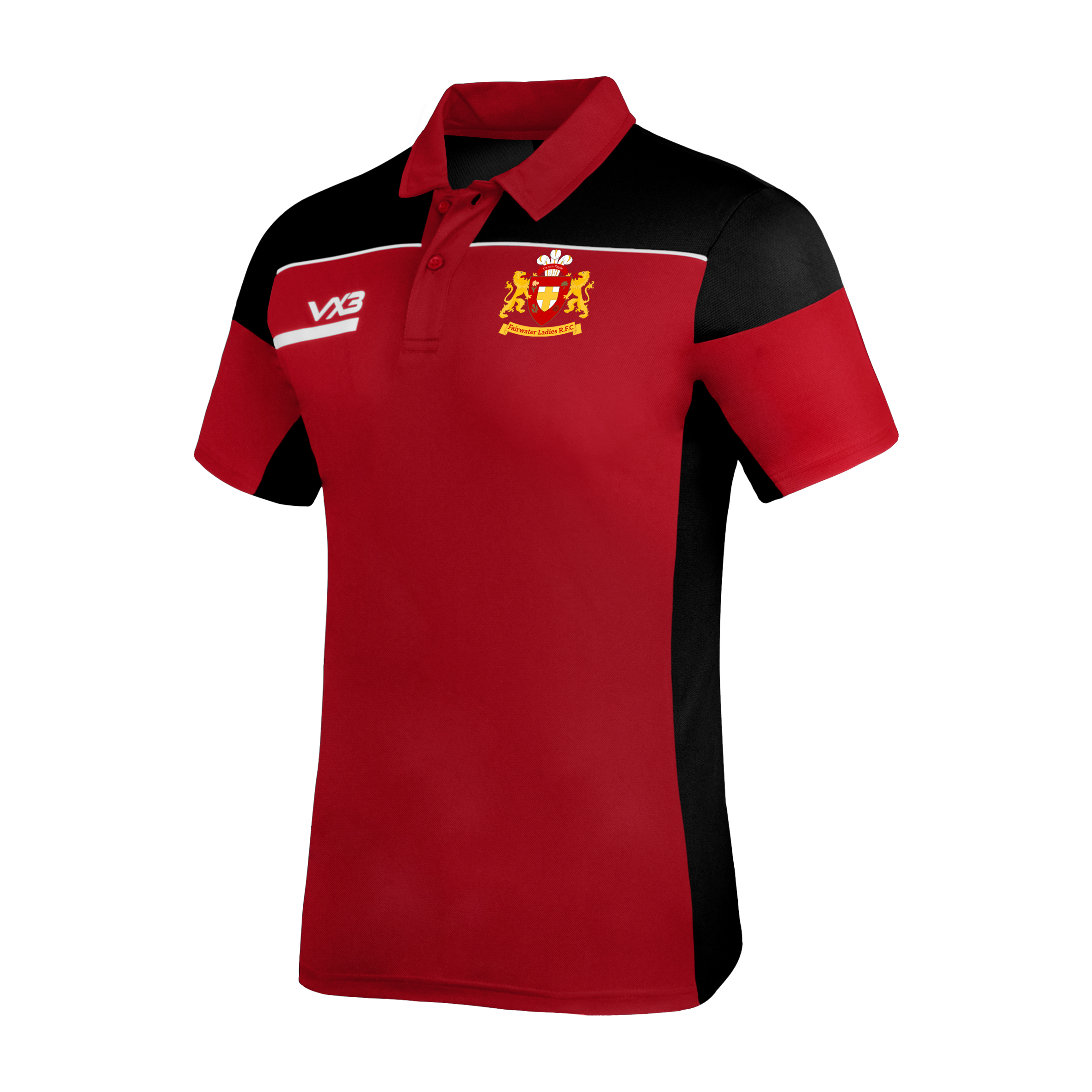 Fairwater Ladies RFC Opus Polo - Red Black