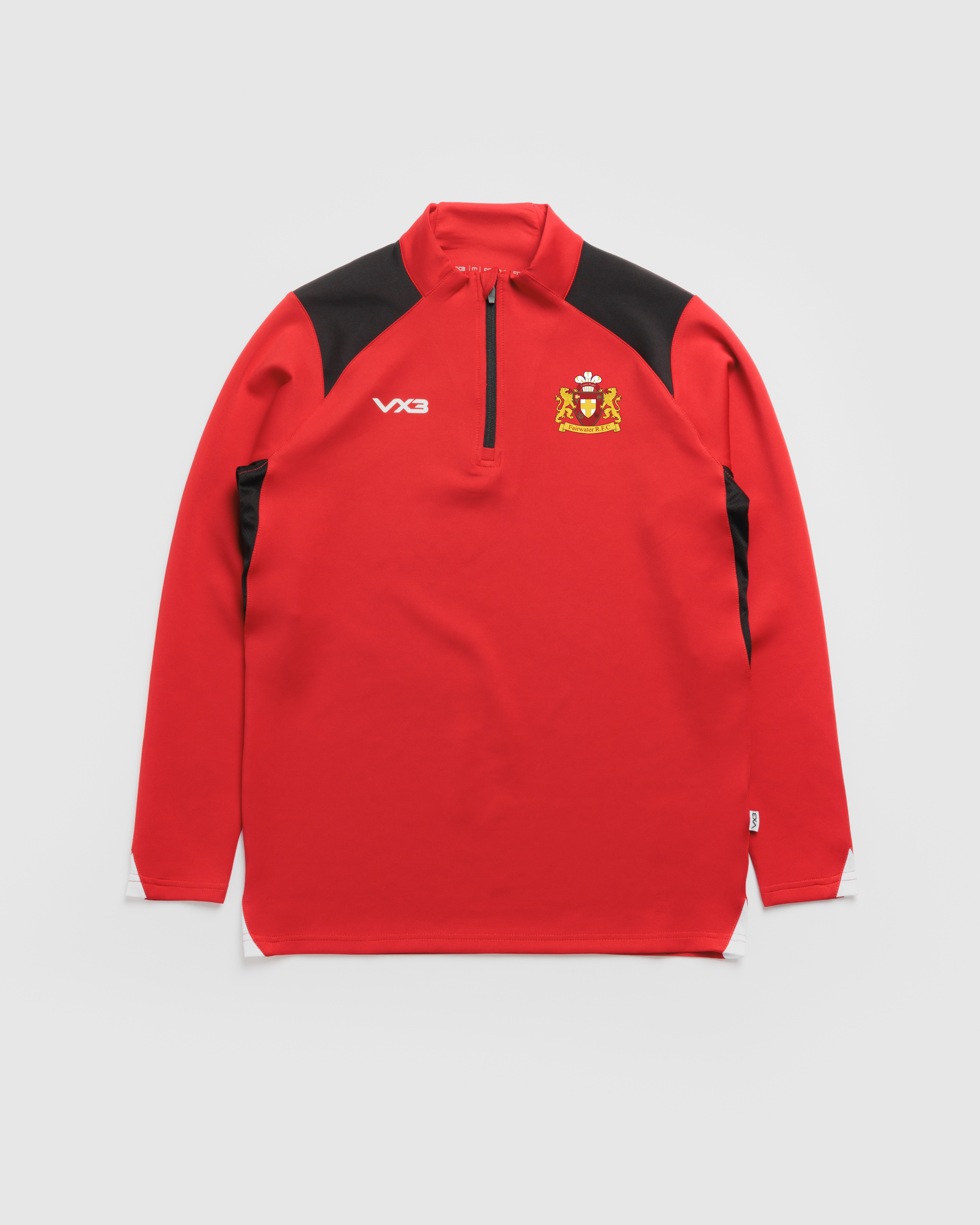 Fairwater RFC Vertex Youth Quarter Zip -Red/Black/White