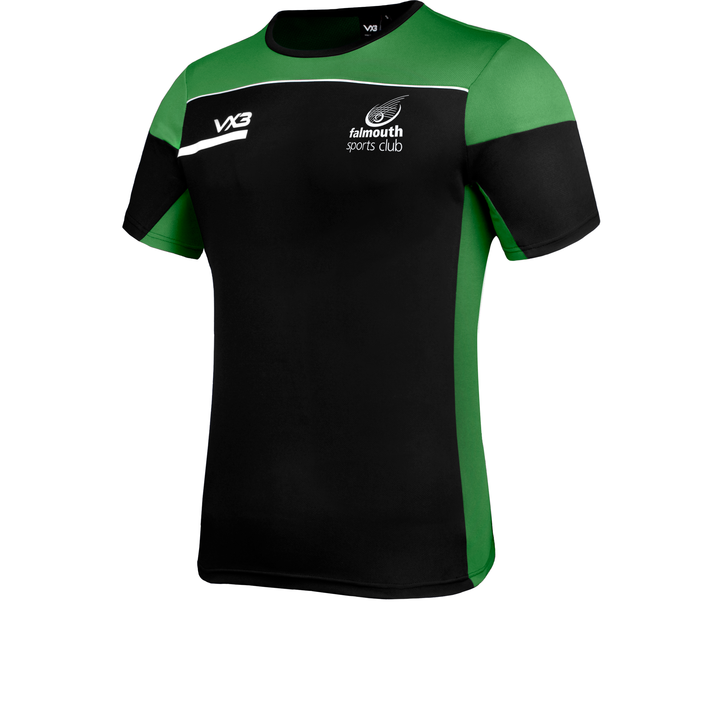 Falmouth Sports Club Opus Tee Youth - Black Emerald