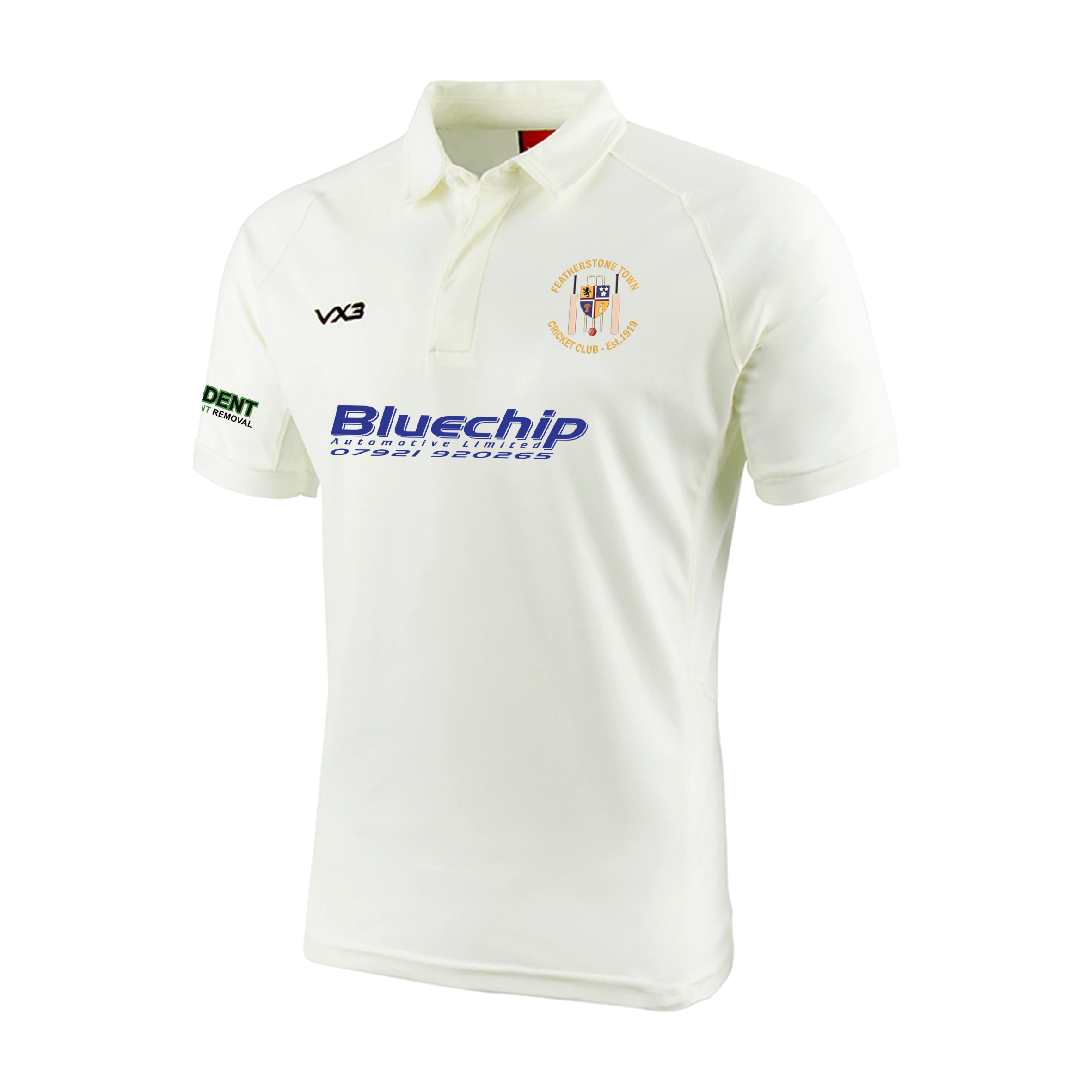 Featherstone Town Cricket Club Whites Youth S/S Shirt