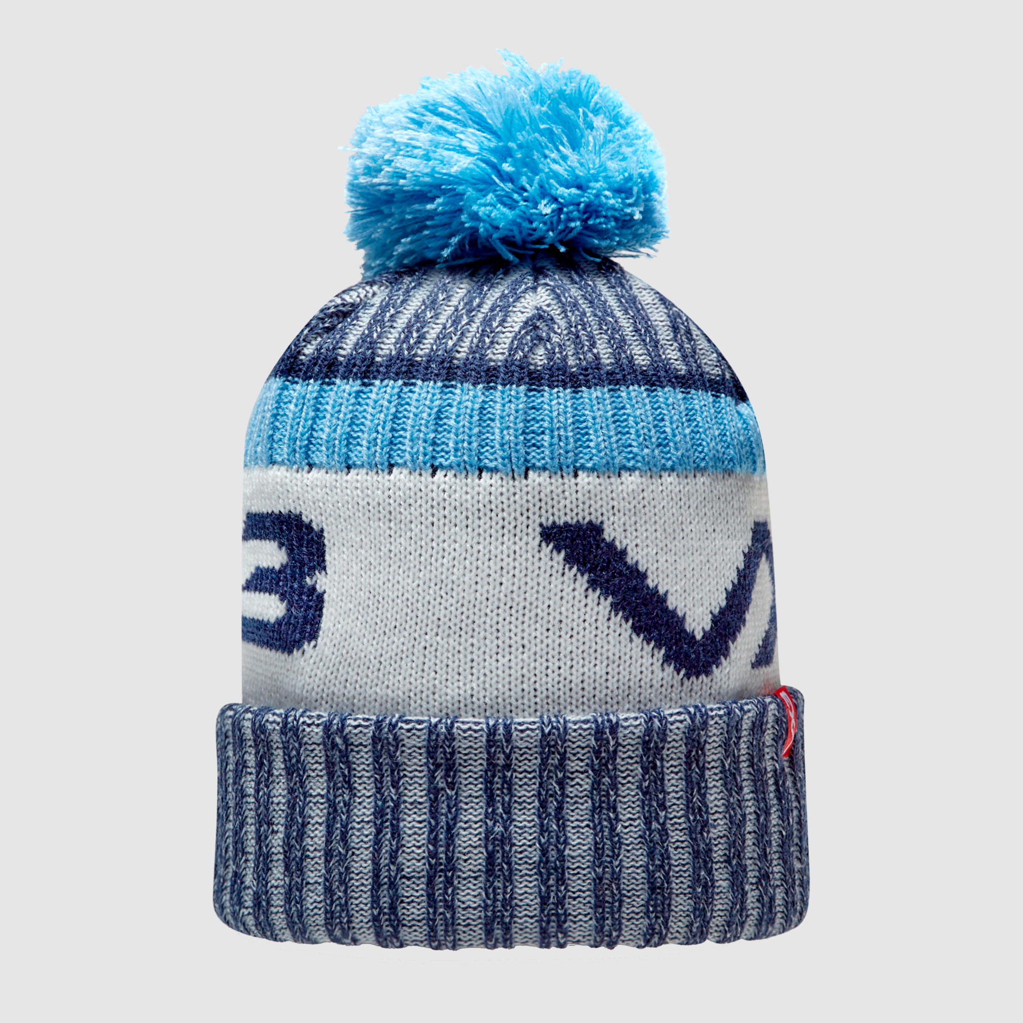 Mens navy bobble hat shop