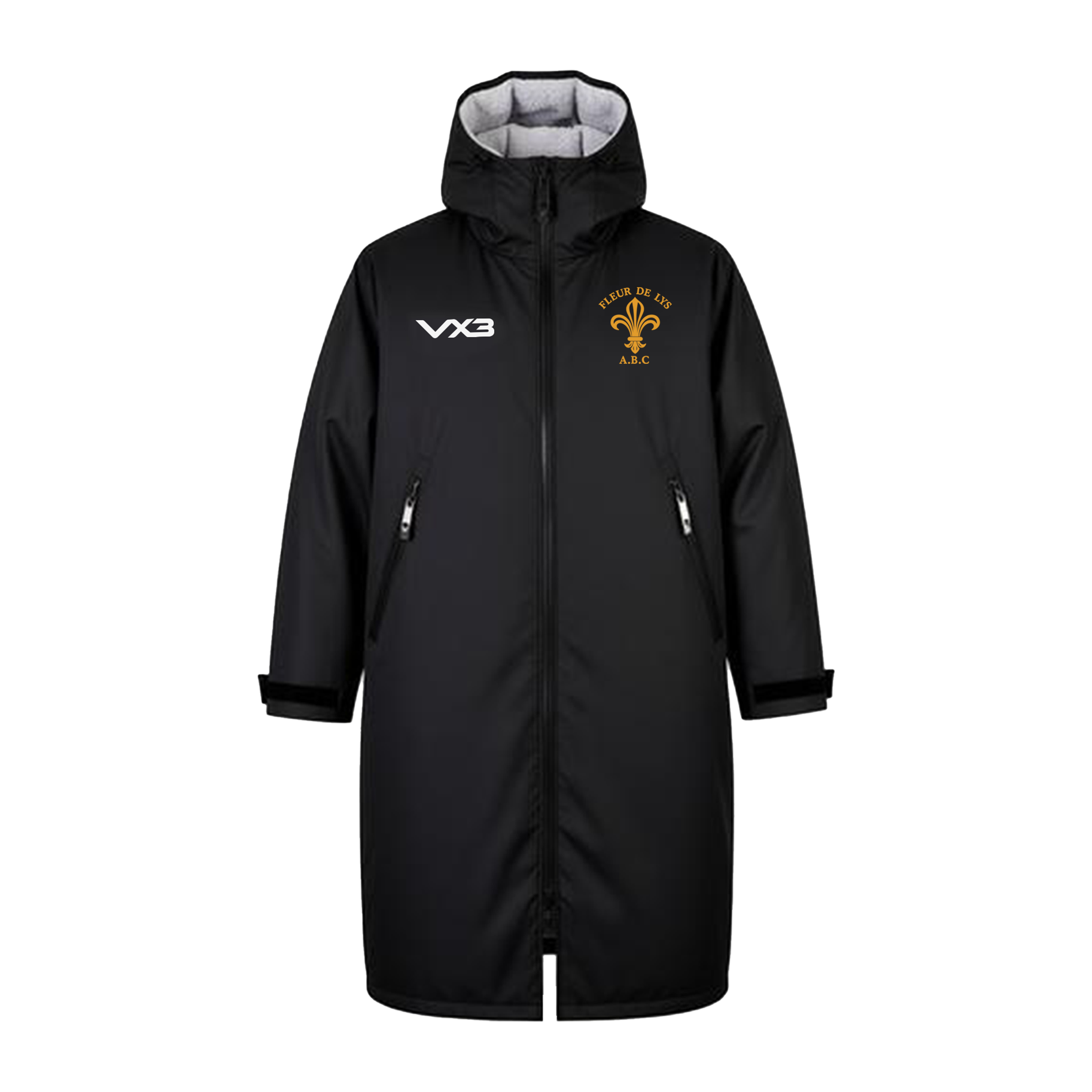 Fleur de Lys Boxing Duro Elite Sports Robe Black/Grey Kids