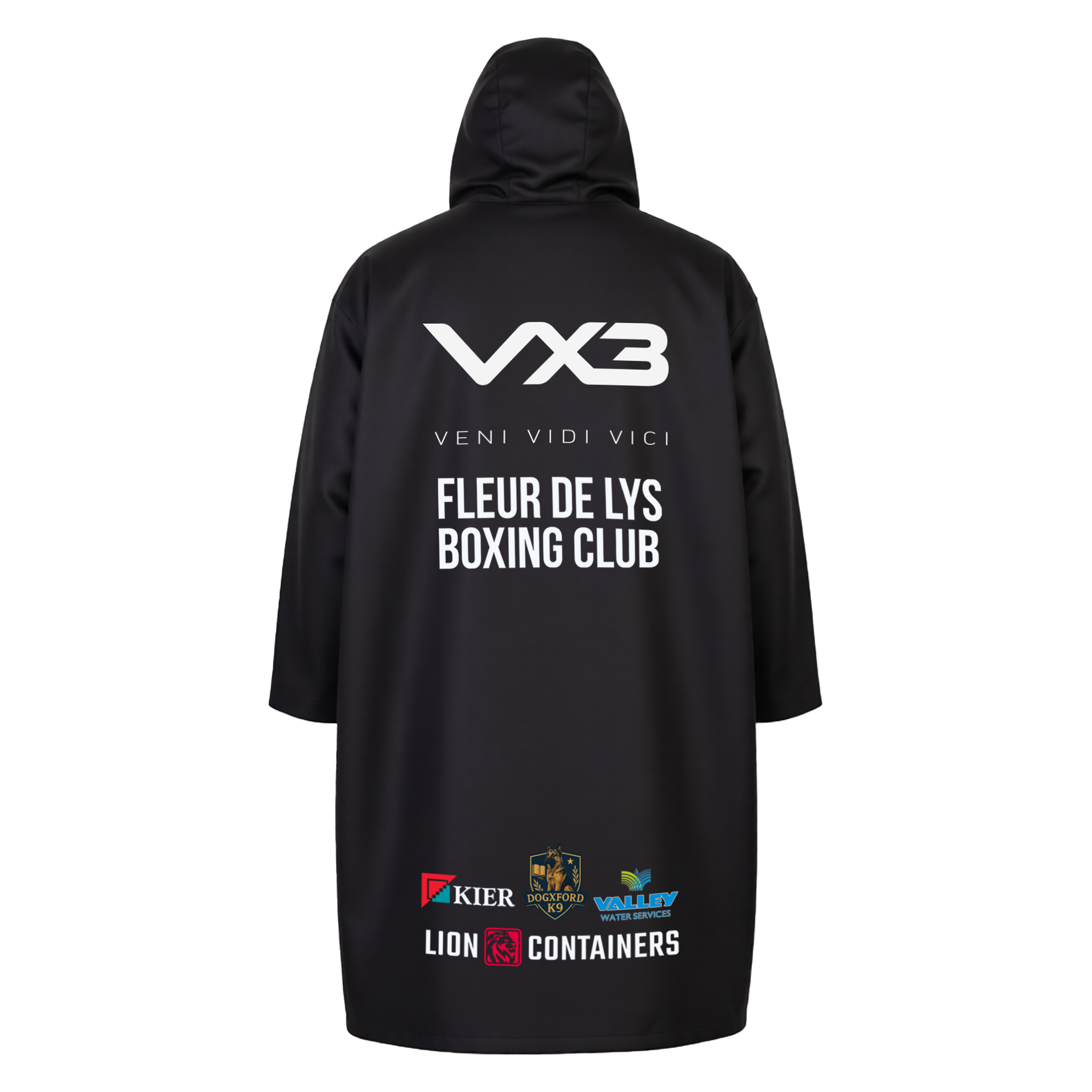 Fleur de Lys Boxing Duro Elite Sports Robe Black/Grey Kids