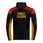 Forest Falcons Rugby Opus Zoodie Youth - Black Red Amber