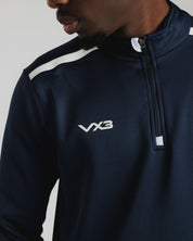 Fortis Quarter Zip Sweat Navy/White