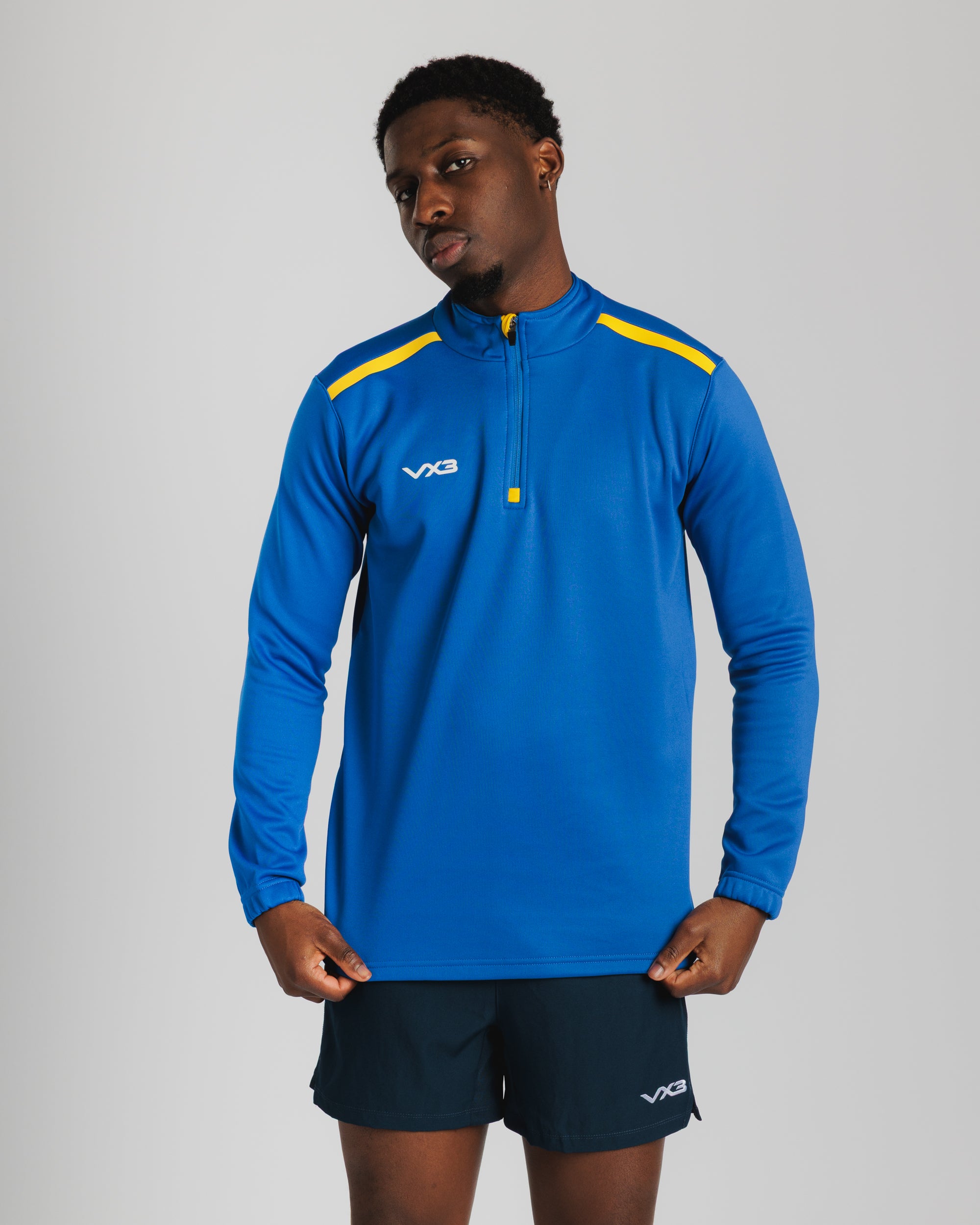 Fortis Quarter Zip Sweat Royal/Yellow
