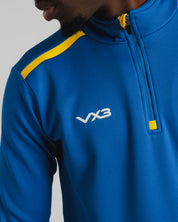 Fortis Quarter Zip Sweat Royal/Yellow