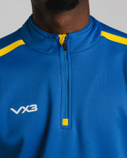 Fortis Quarter Zip Sweat Royal/Yellow