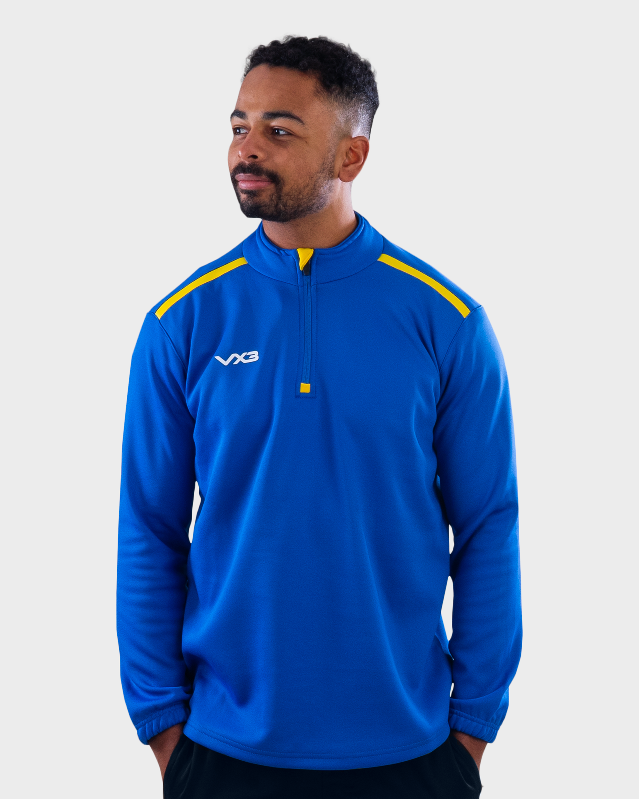 Fortis Quarter Zip Sweat Royal/Yellow