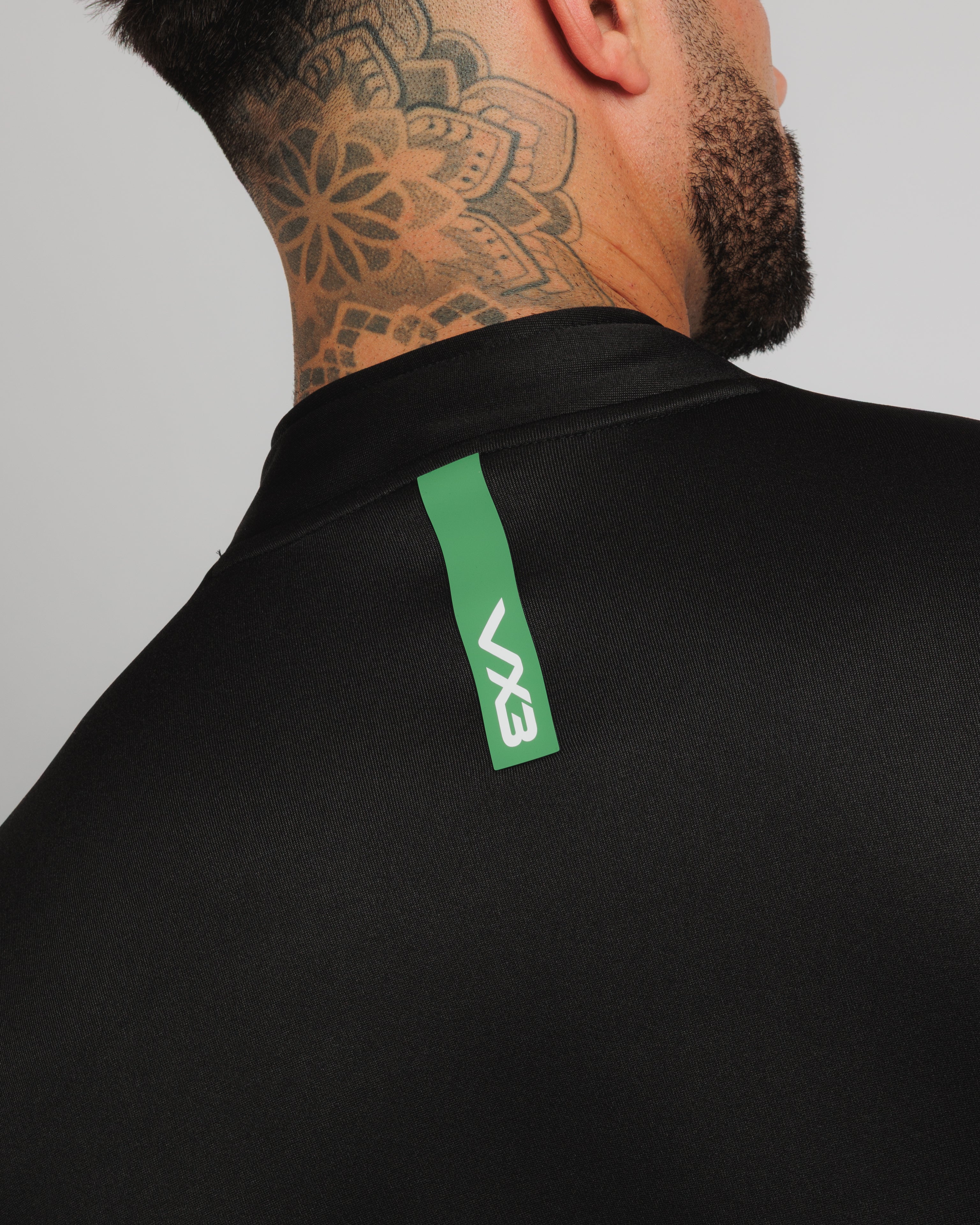 Fortis Quarter Zip Sweat Black/Emerald