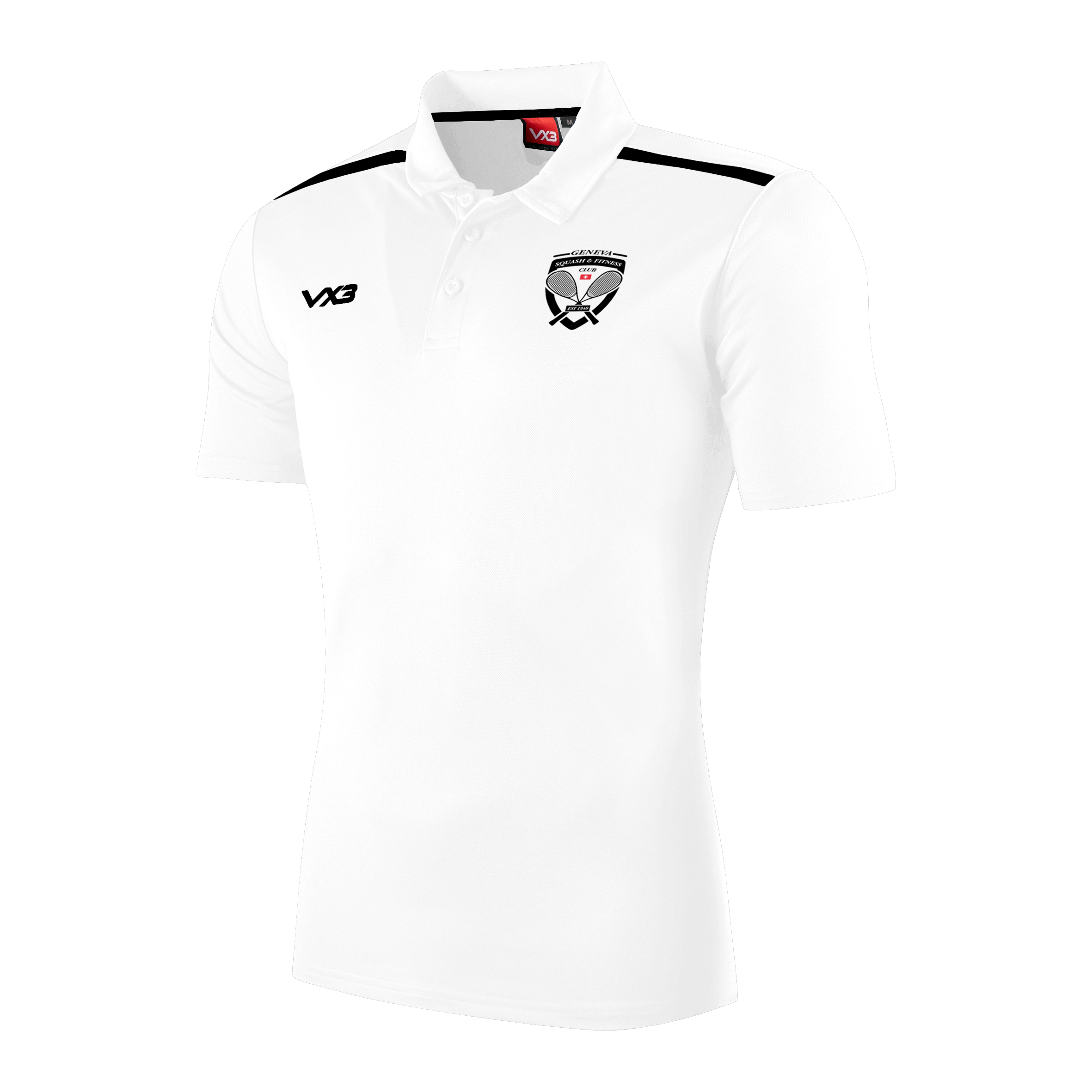 Geneva Squash Club White Fortis Youth Polo